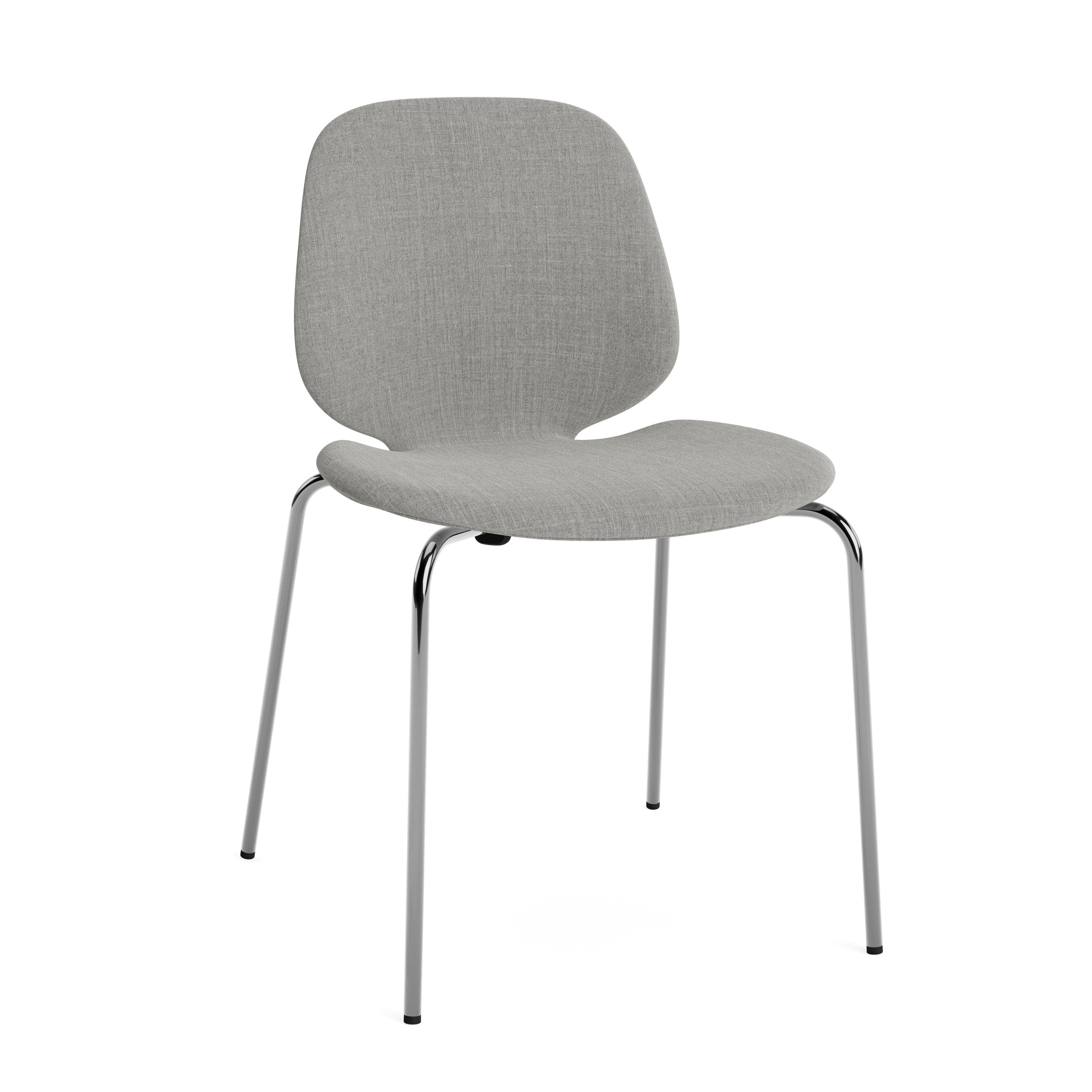 Upholstered chair My chrome base
