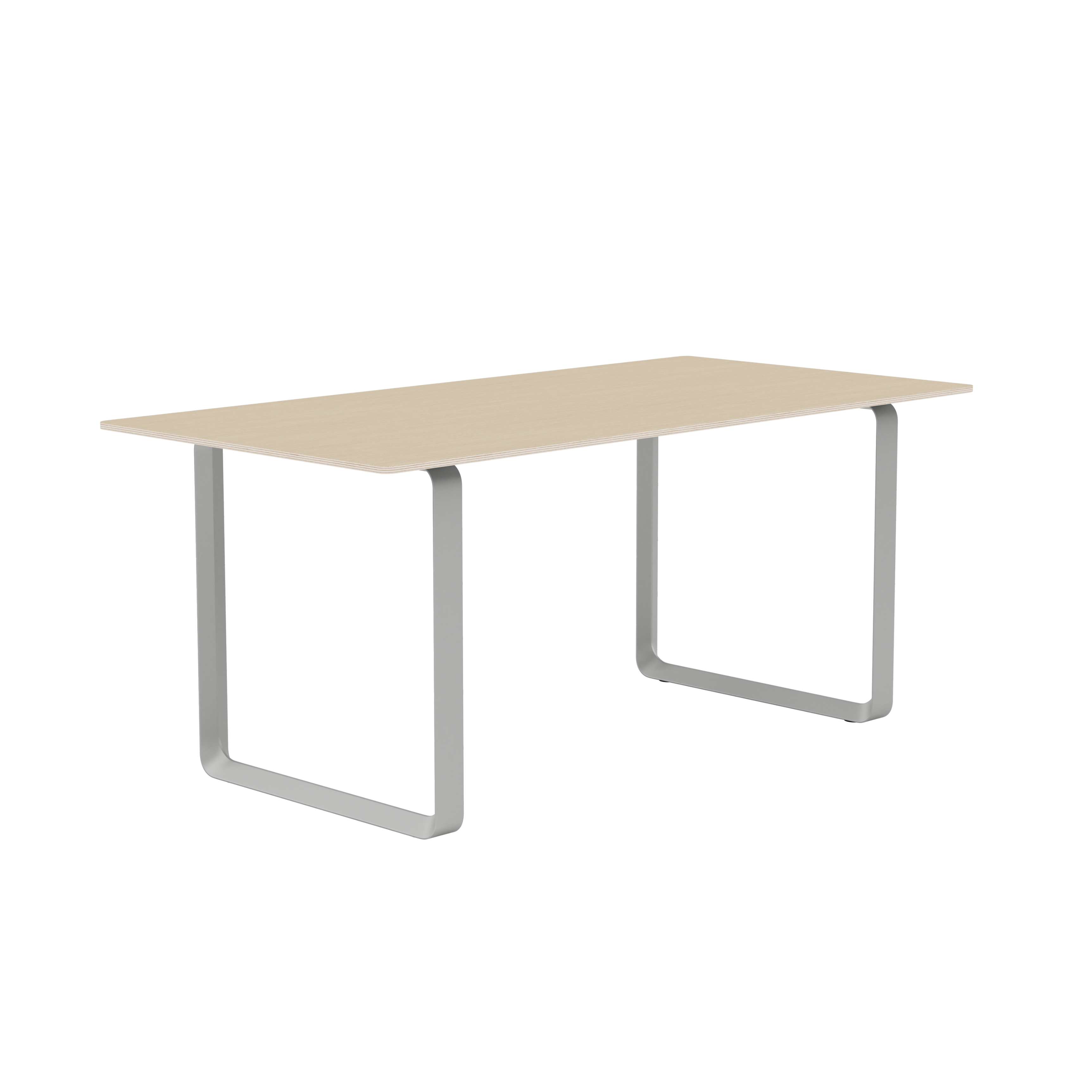 70/70 Oak Veneer Table with Gray Base