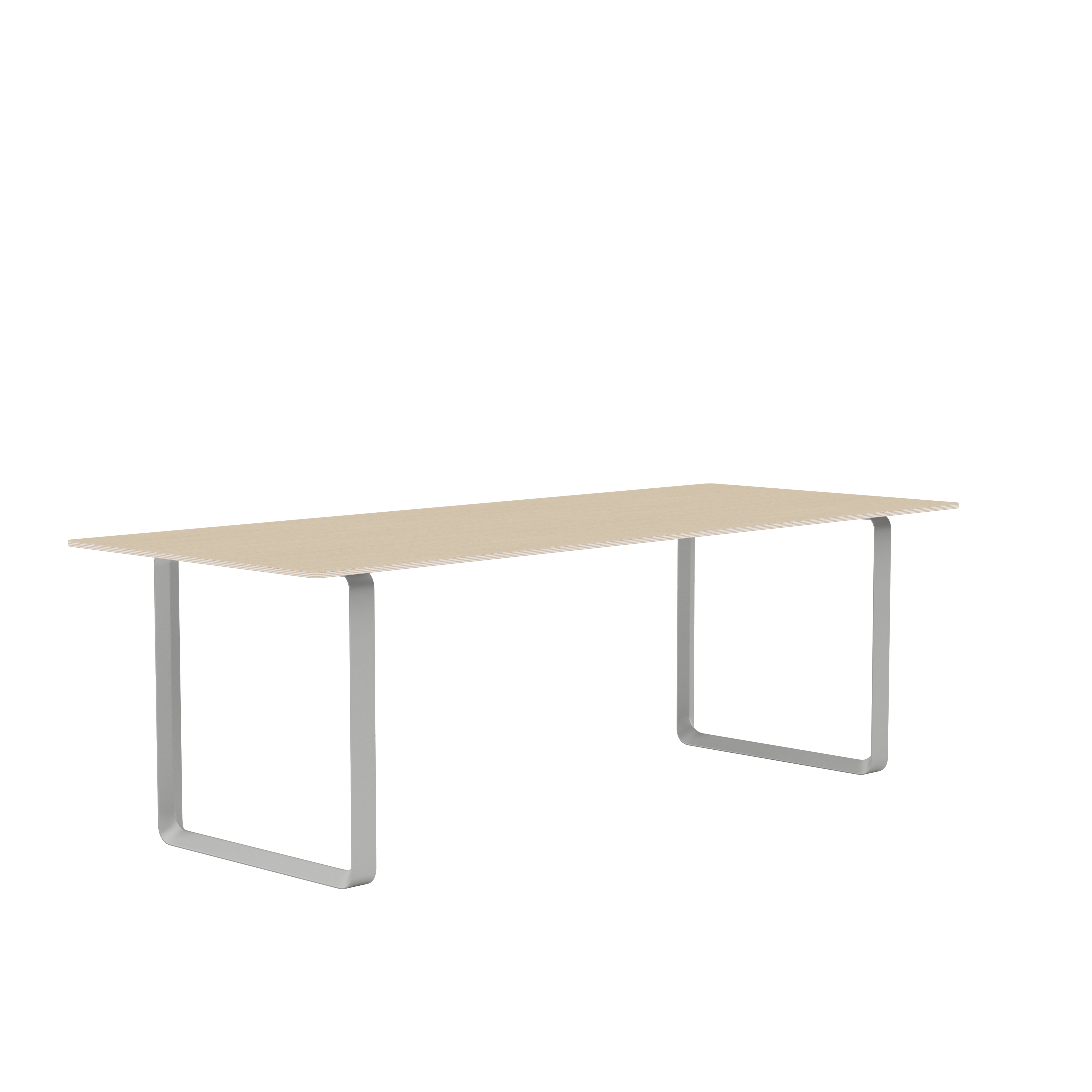 70/70 Oak Veneer Table with Gray Base