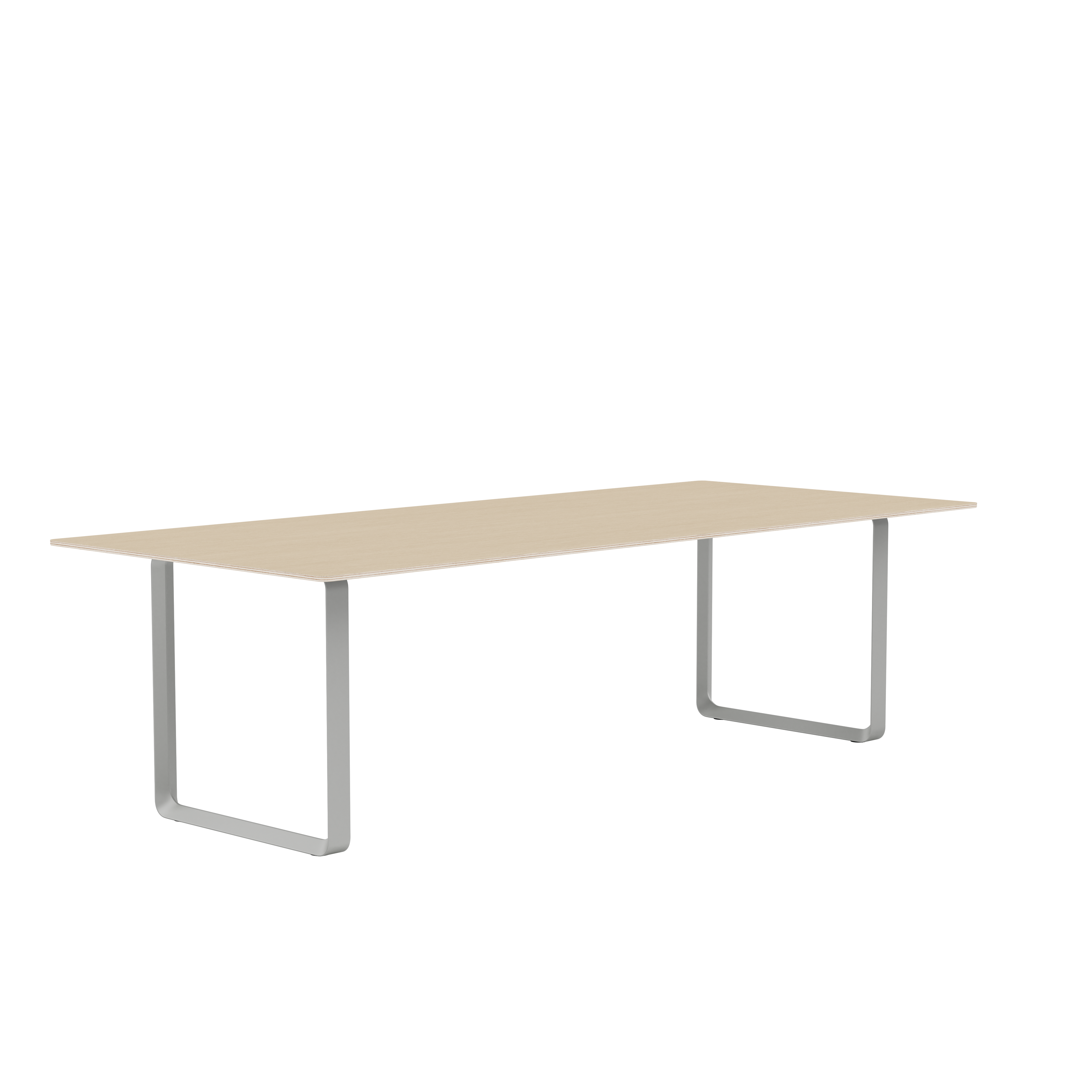 70/70 Oak Veneer Table with Gray Base
