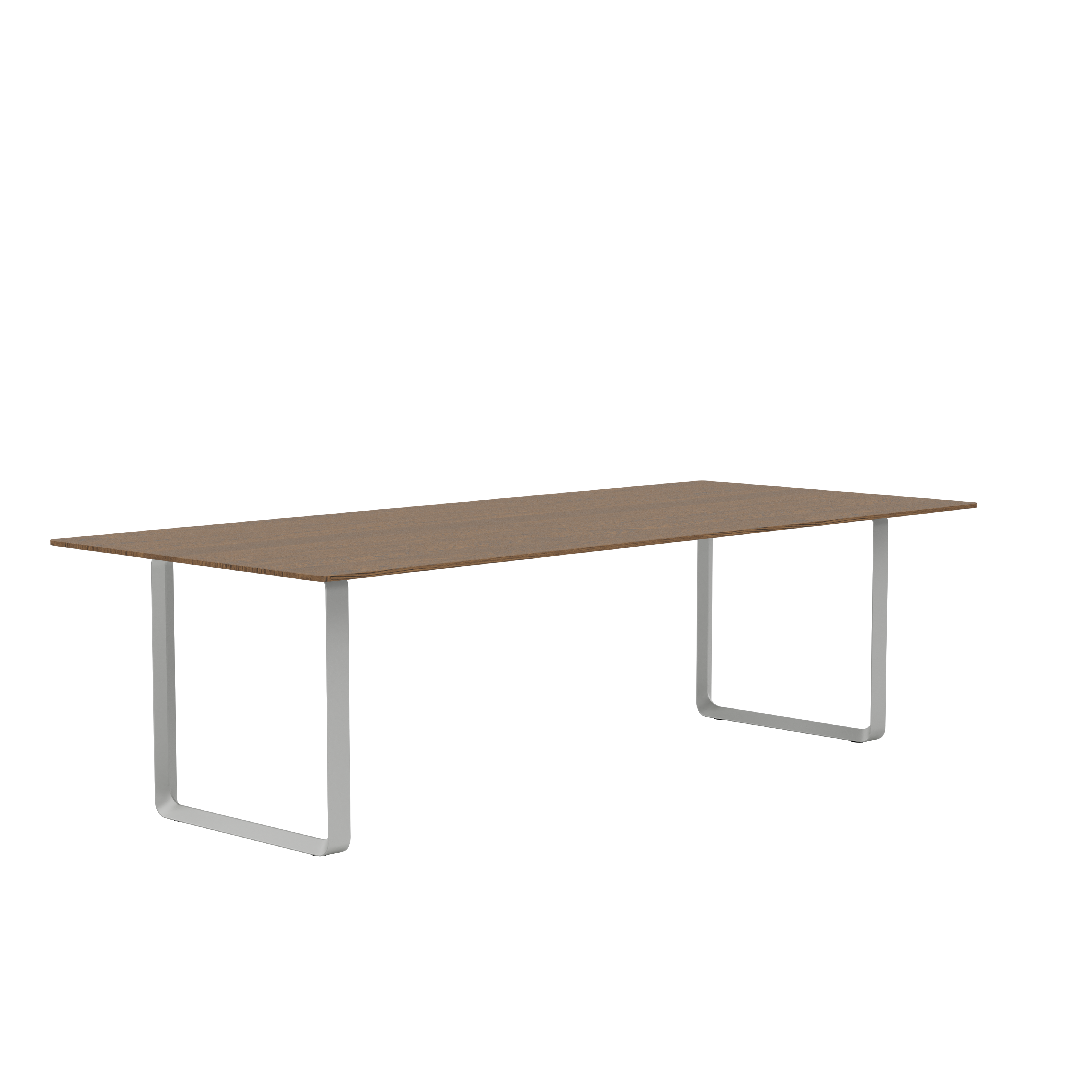 Table 70/70 dark oak wood with gray base
