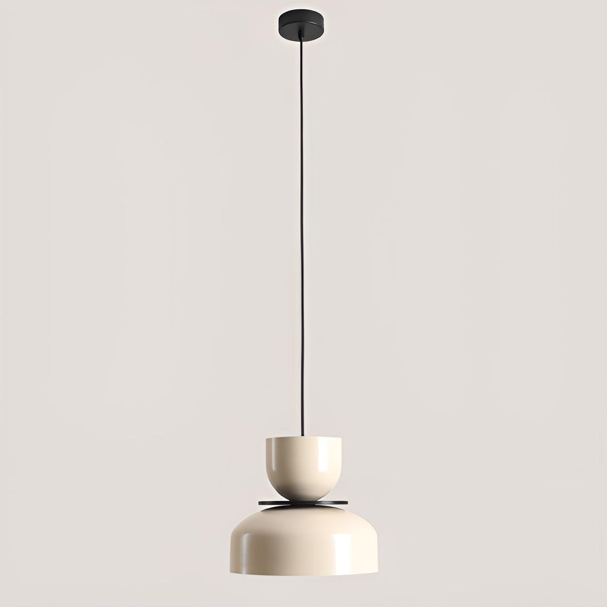 Creamy hanging lamp