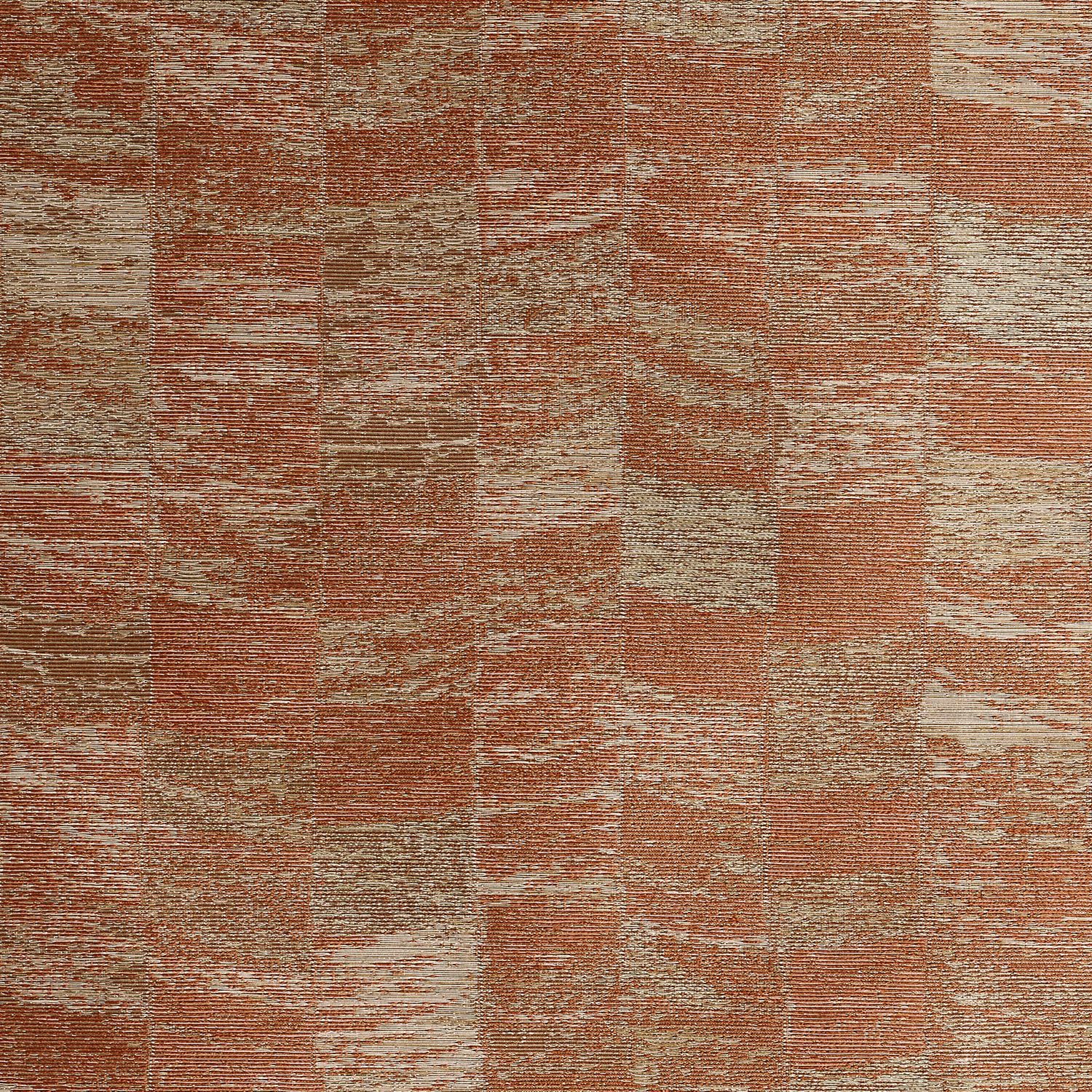 Textile wallpaper with a geometric pattern PUEBLOS - TERRACOTTA