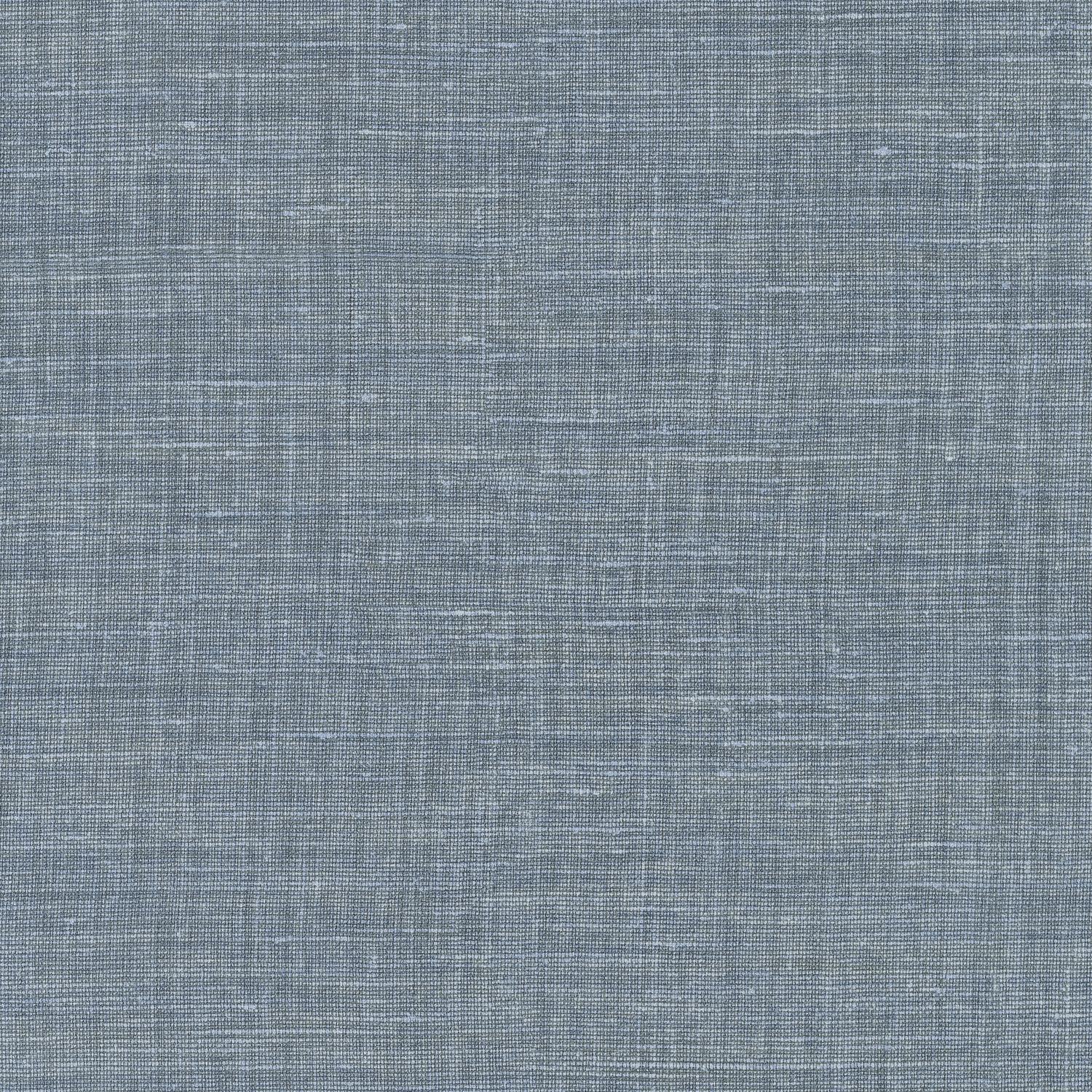Strukturtapete, die Leinenstoff imitiert SHINOK - BLEU GRISE blau-grau
