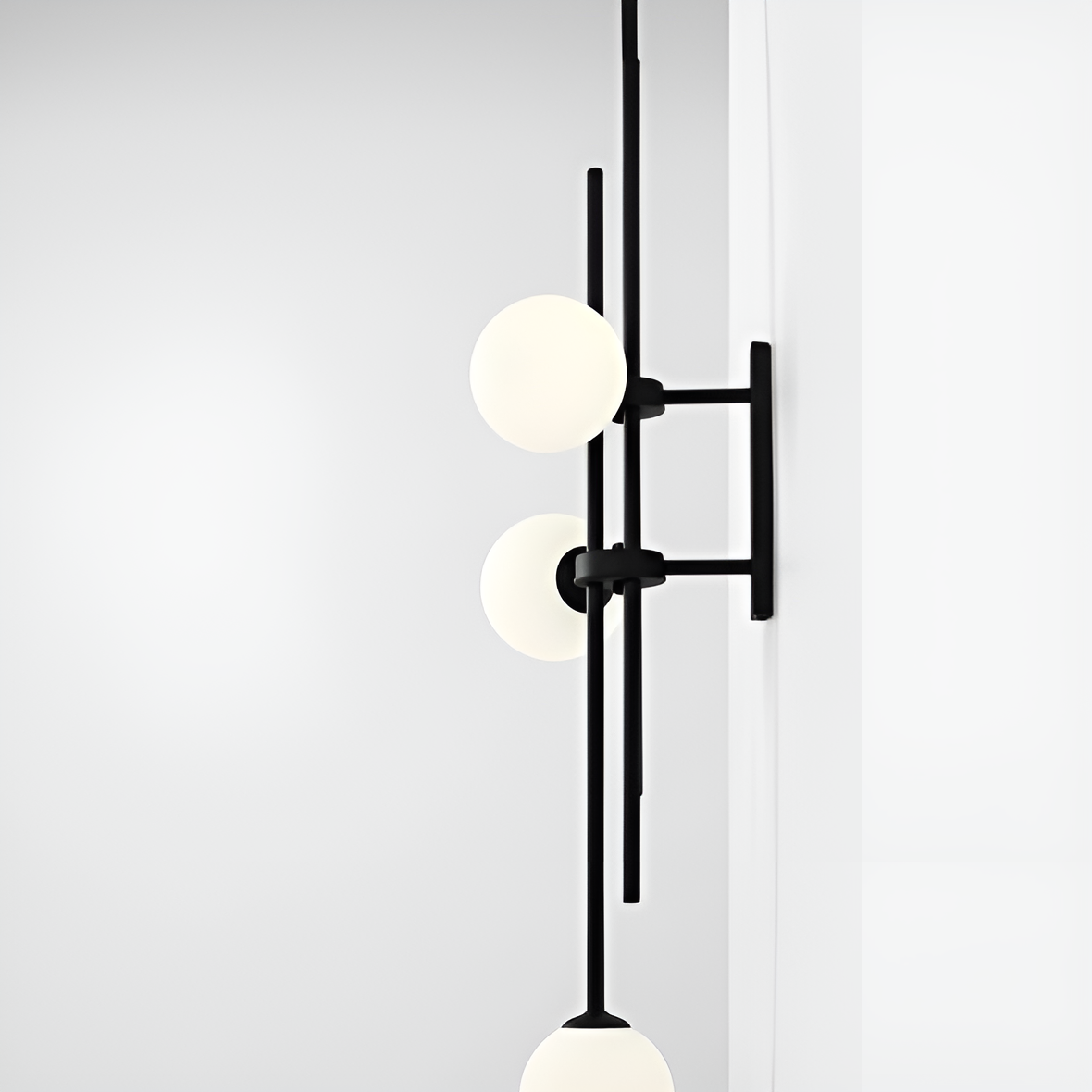 Three-point wall lamp HARMONY black