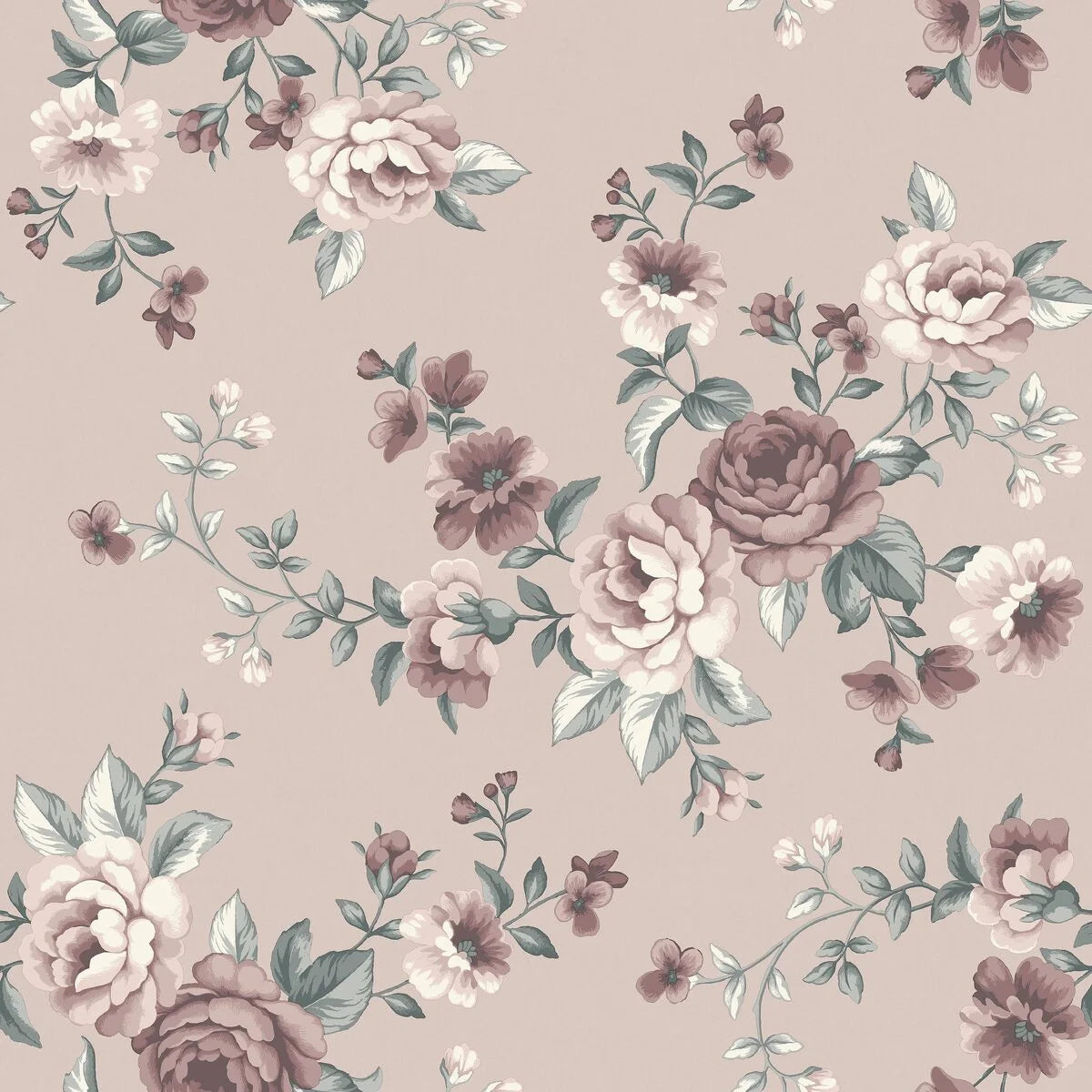 Tapete mit floralem Motiv Blumen NOMI rosa