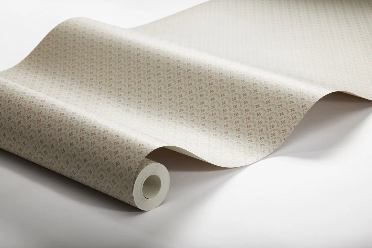 Geometrische Tapete mit Blumenmotiv DAISY braun