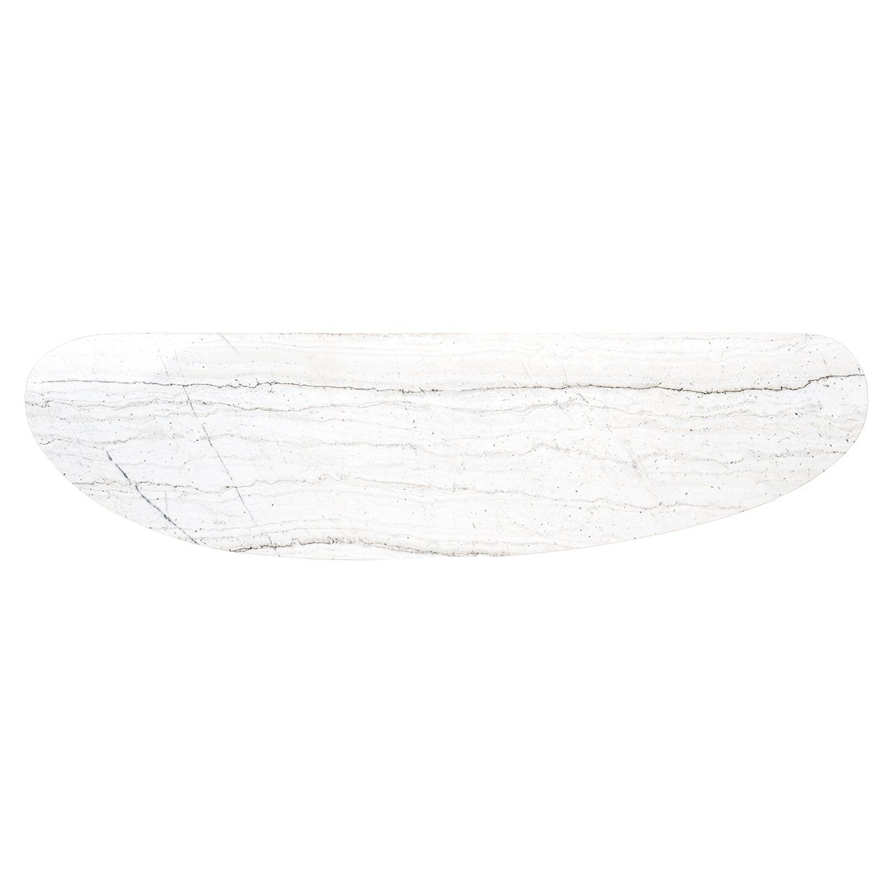 TROCADERO Console white marble with black base