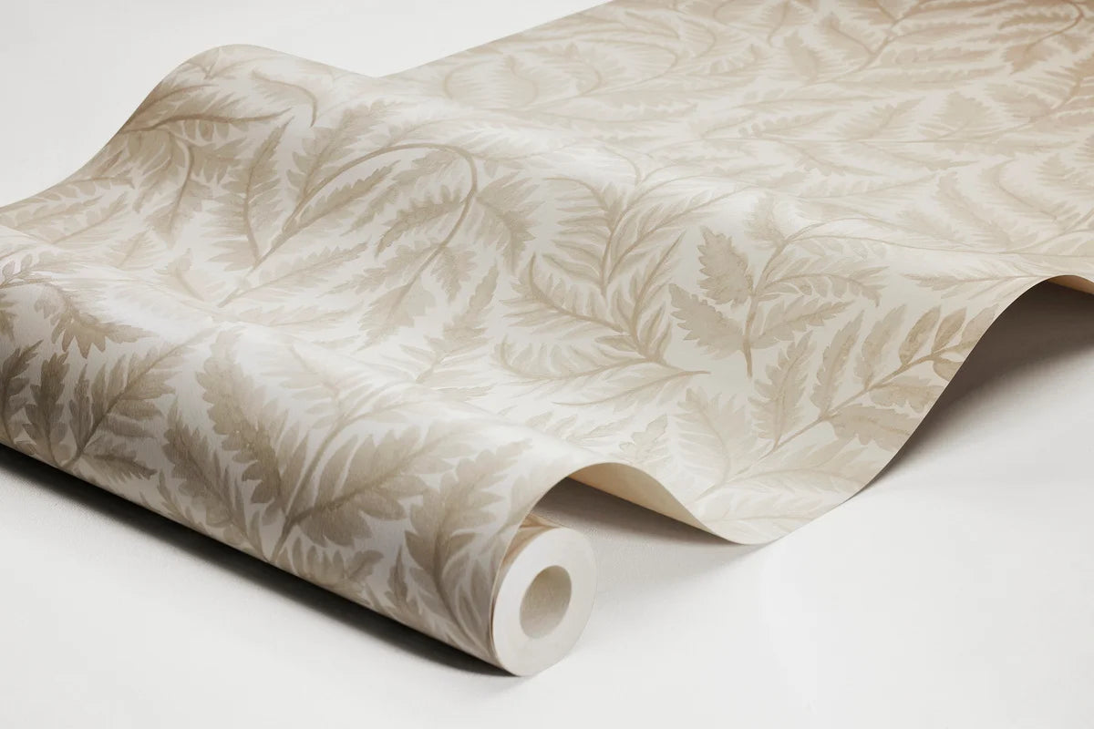 Vlies-Tapete mit Pflanzenmuster FERNS creme mit beige
