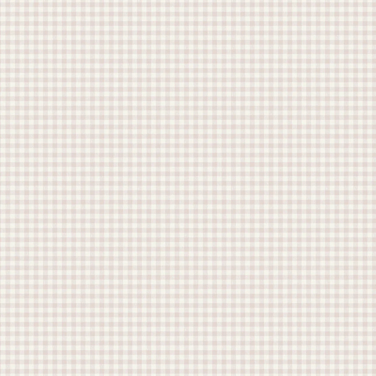 Structural wallpaper imitating linen in a pink and white checkered pattern - PICNIC CHECK