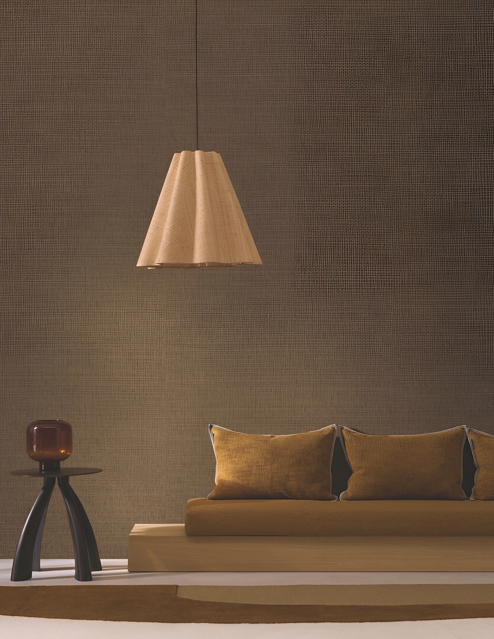 Tapeta teksturowana FIBRA - CÉLADON ciemnozielony