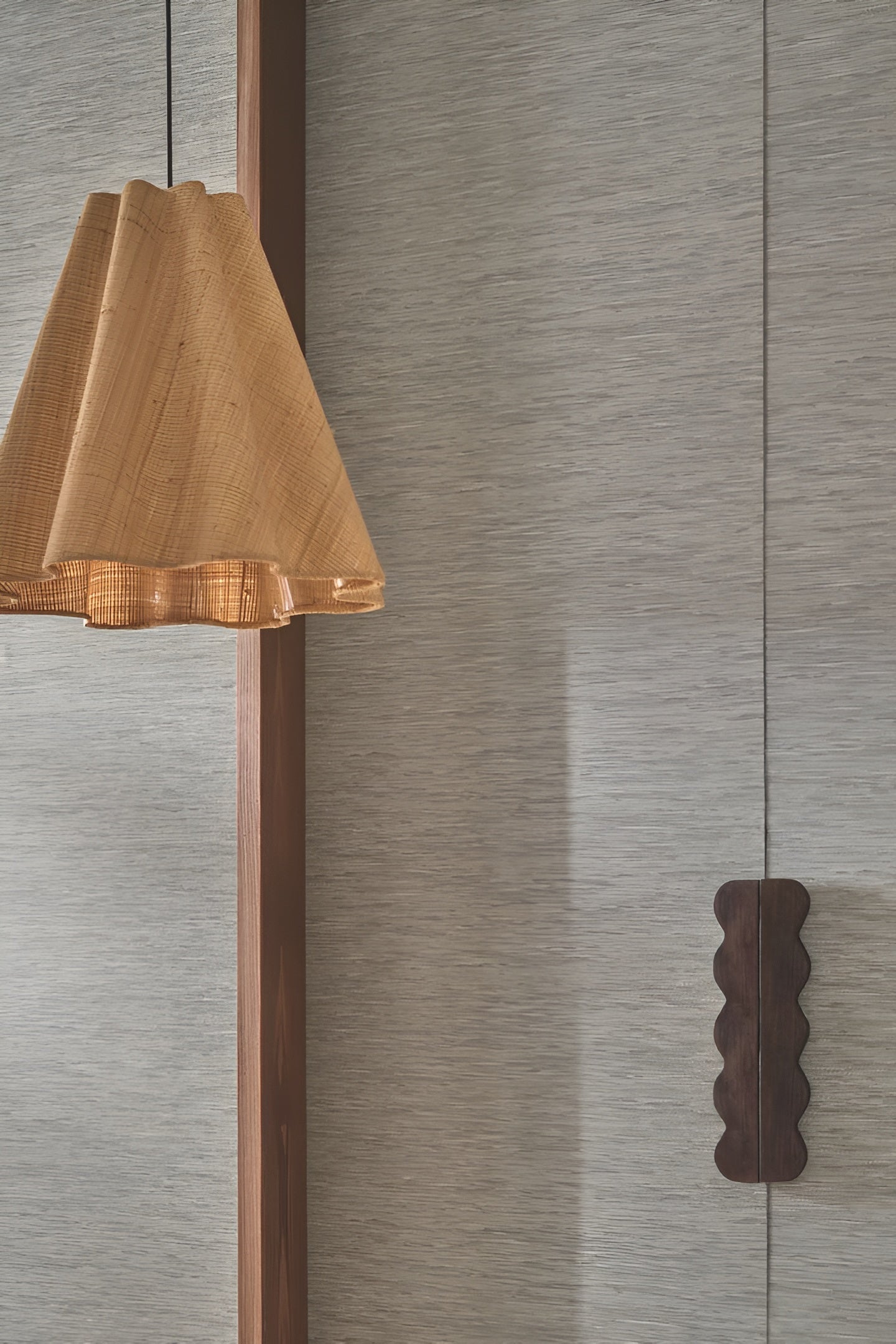 Strukturierte Tapete, die Jacquardstoff imitiert - TATAMI - ANTHRAZIT dunkelgrau