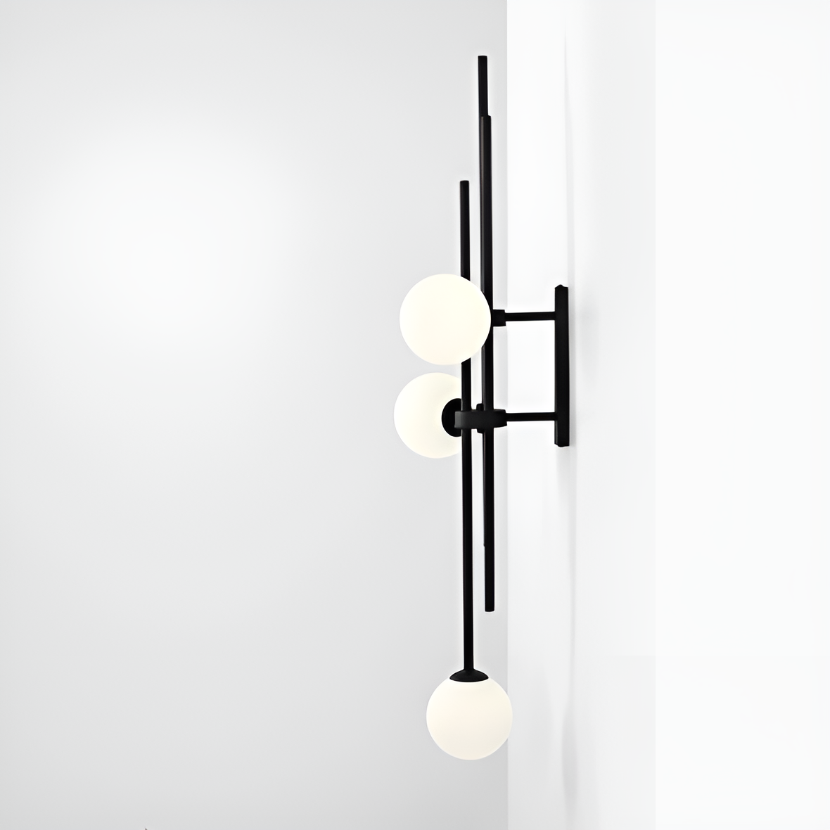Three-point wall lamp HARMONY black