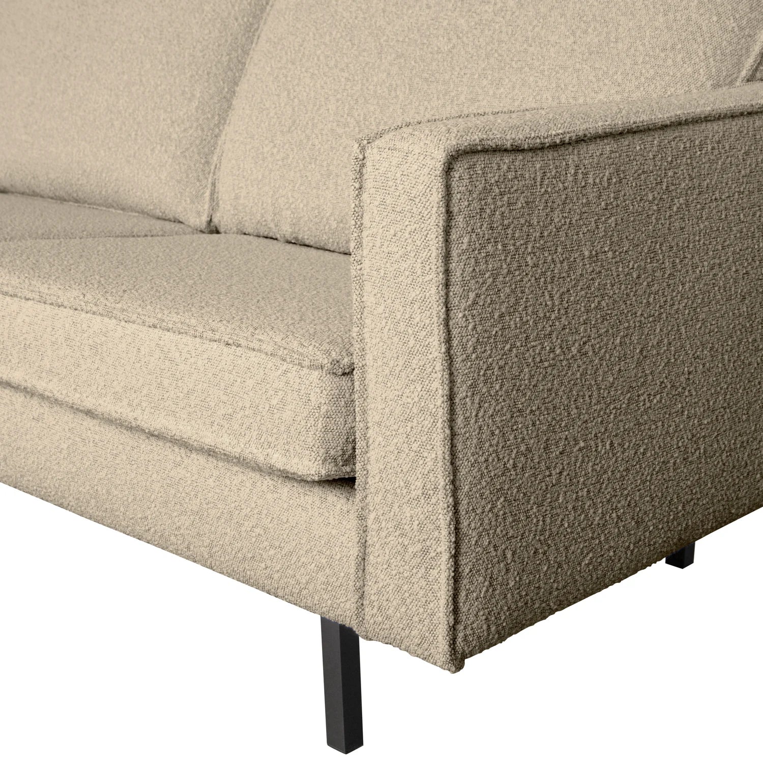 Links -Hand -Ecke Rodeo Beige Bouclé