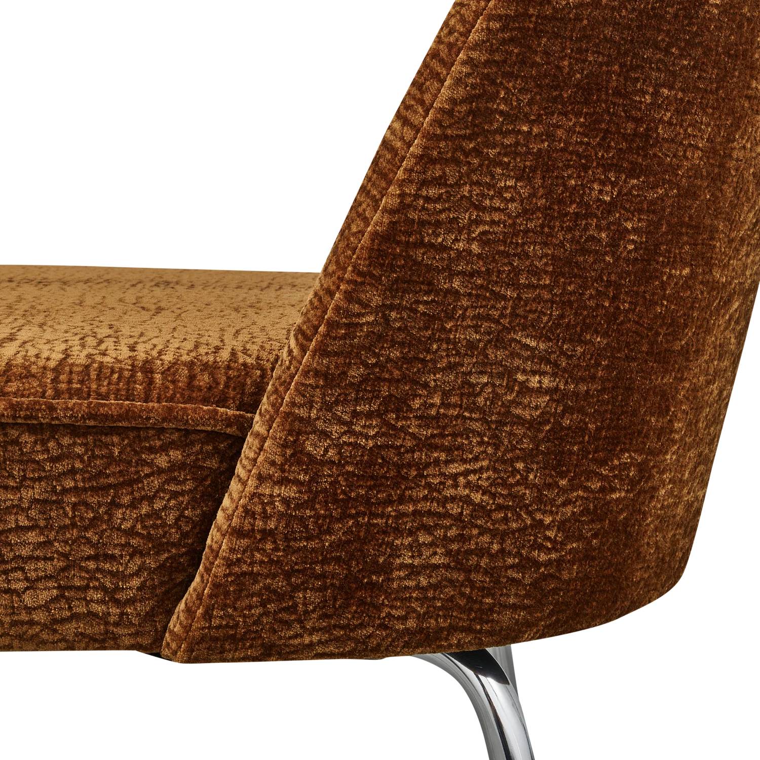 Vogue 3d Brown Chair Szenil mit einer Chrombasis