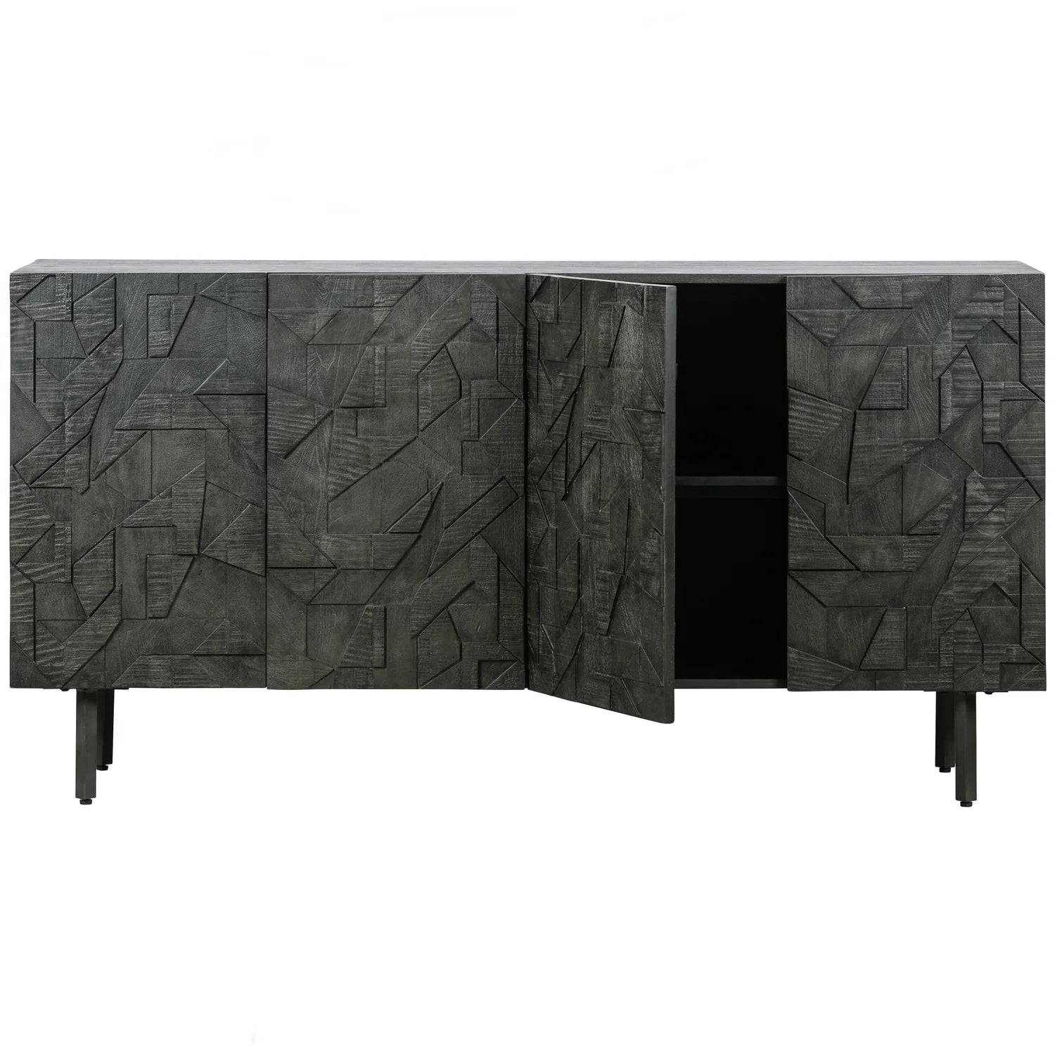 Count chest of drawers black mango wood