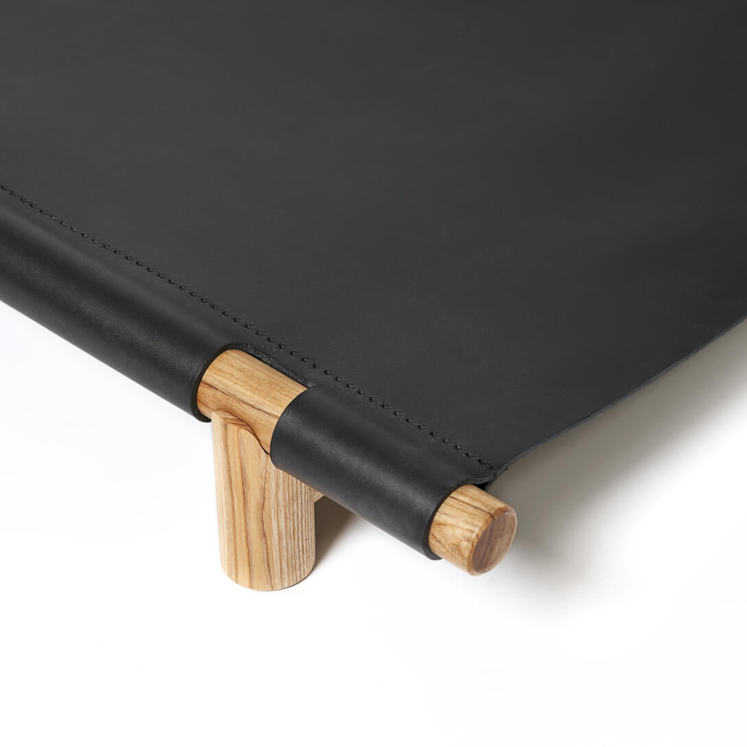 Hundebett BERBERÉ schwarze Leder