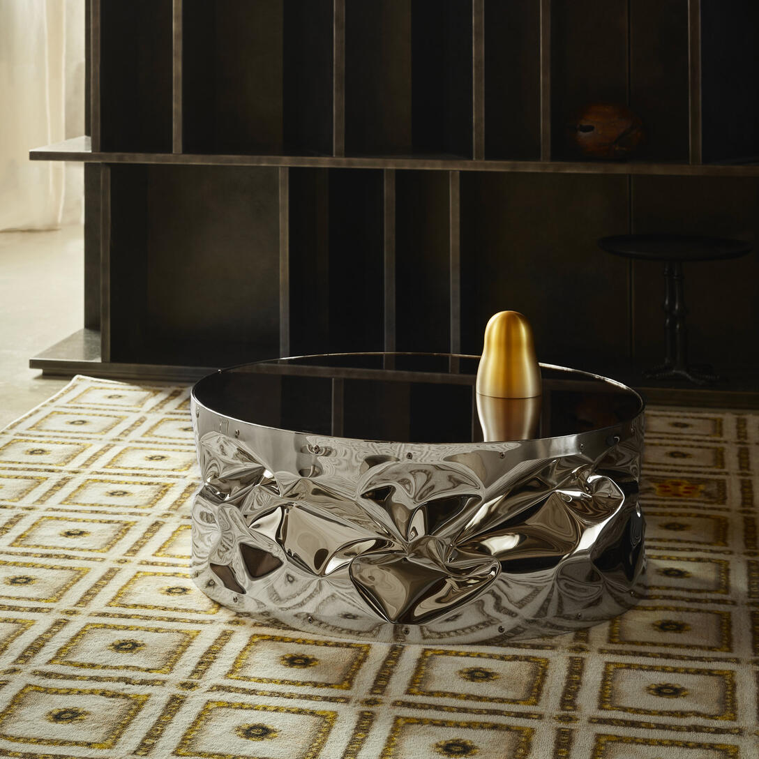 TAB.ULONE silver coffee table
