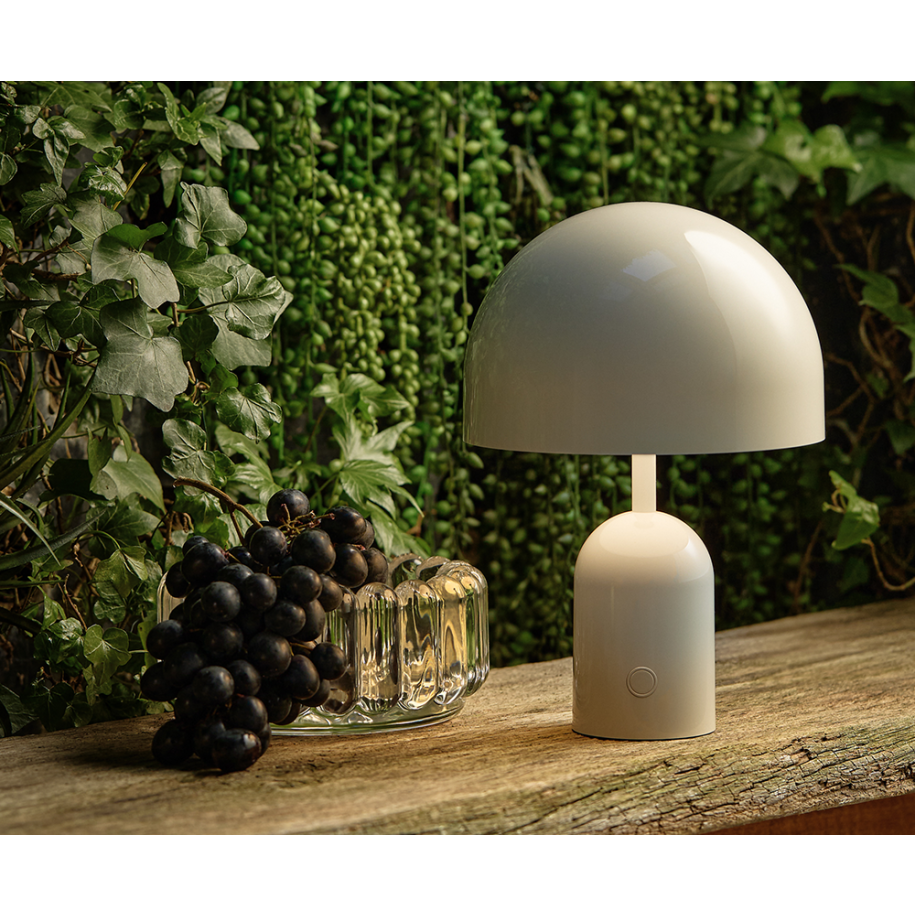Glocken hellgraue tragbare Lampe