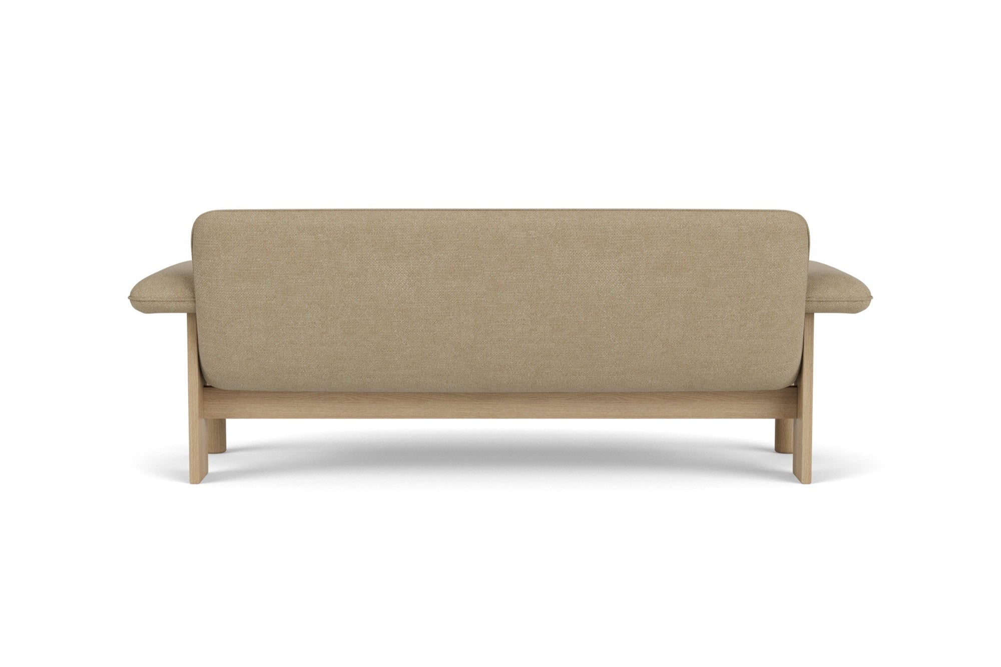 BRASILIA Sofa in Beige with Oak Base