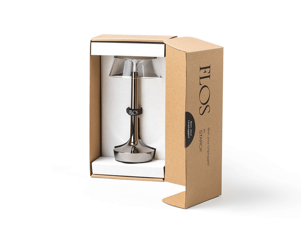 Tragbare Lampe BON JOUR UNPLUGGED kupfer mit transparentem Schirm