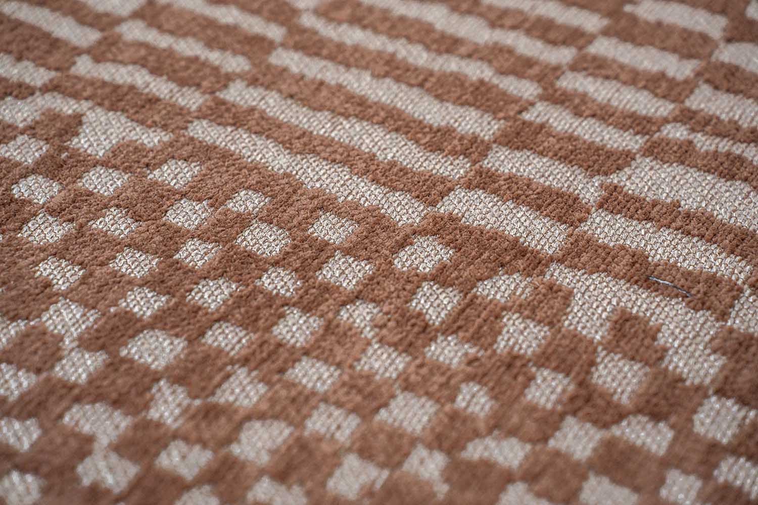 Ovaler Teppich BERBER KSAR braun mit beige