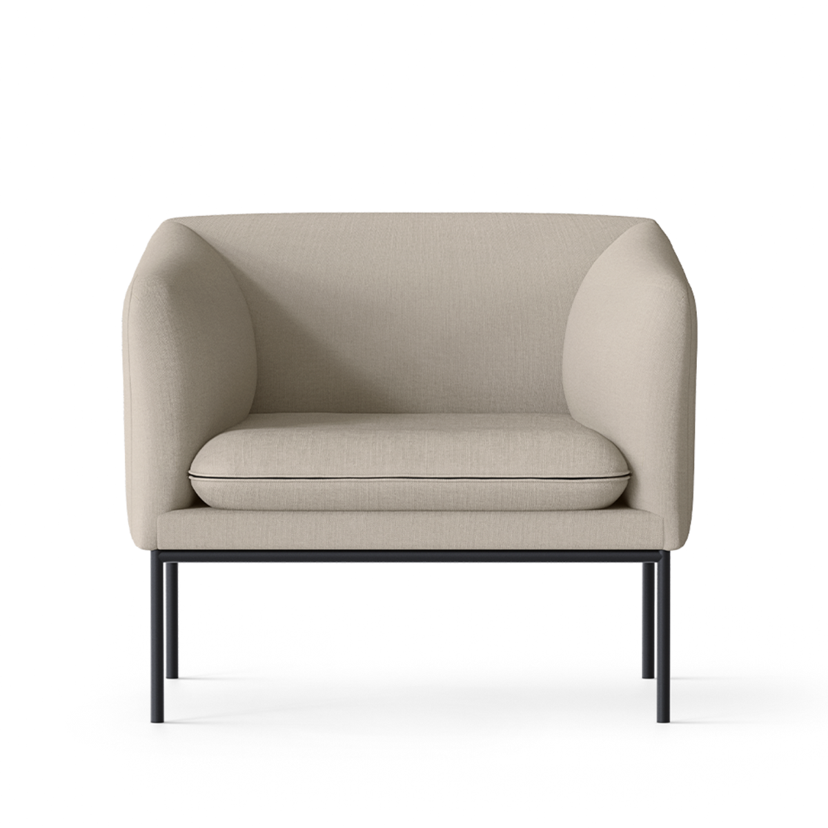 Fotel TURN piaskowy bawełna z lnem – ferm LIVING
