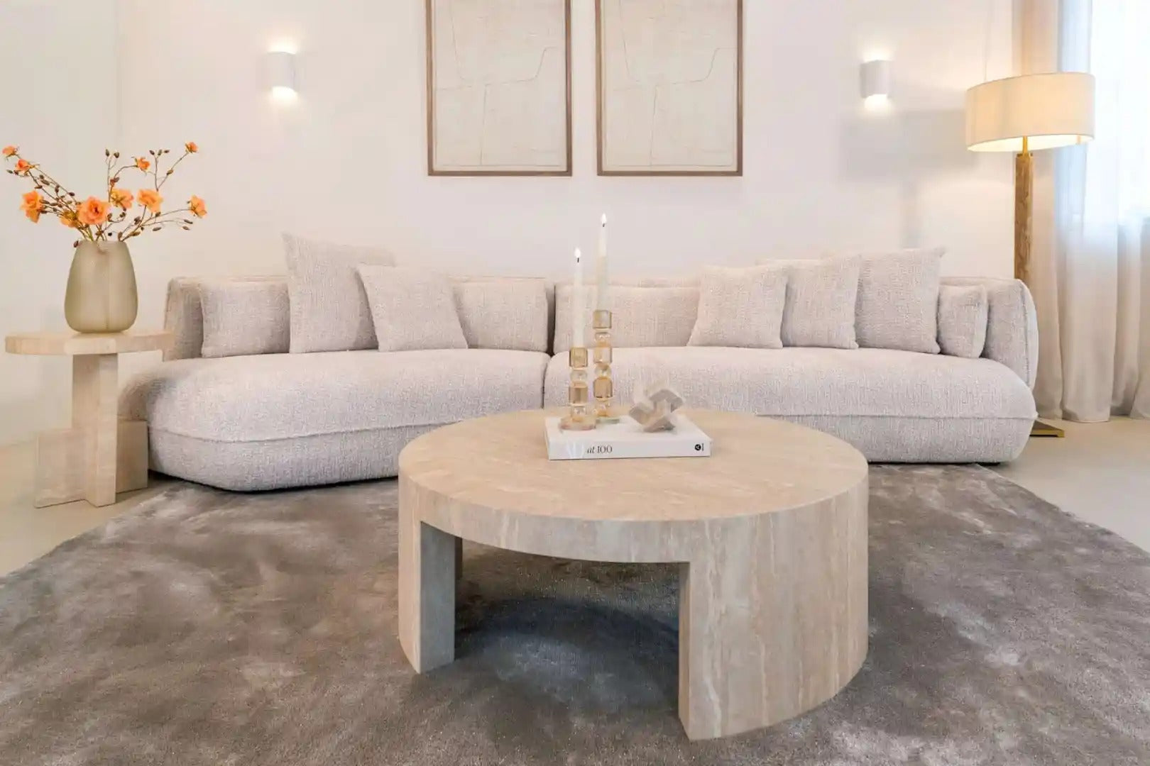 Beistelltisch BILTMORE beige Travertin