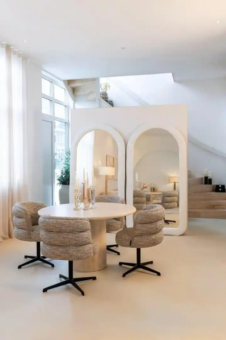 Runder Tisch RENAISSANCE beige Travertin