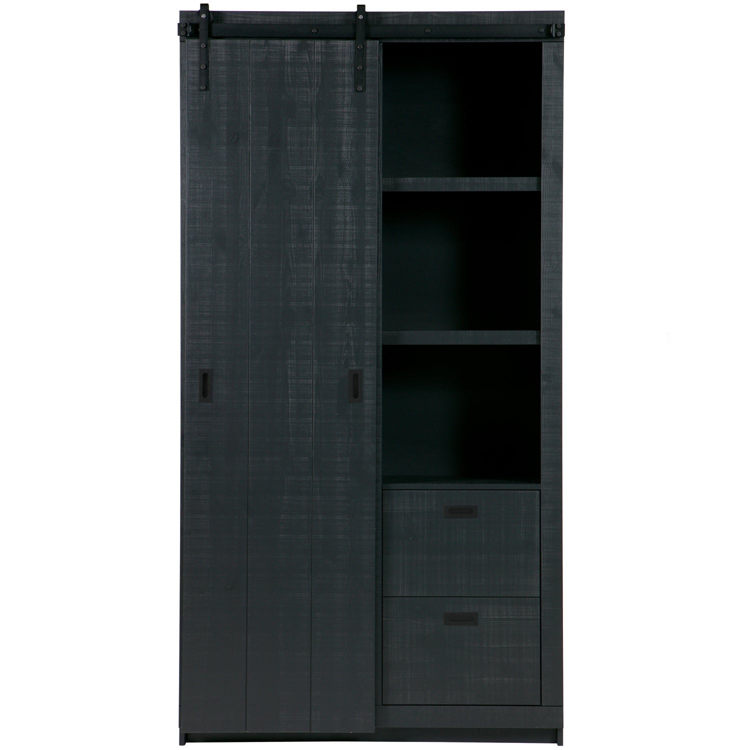 SLIDE BARN Black Sliding Wardrobe