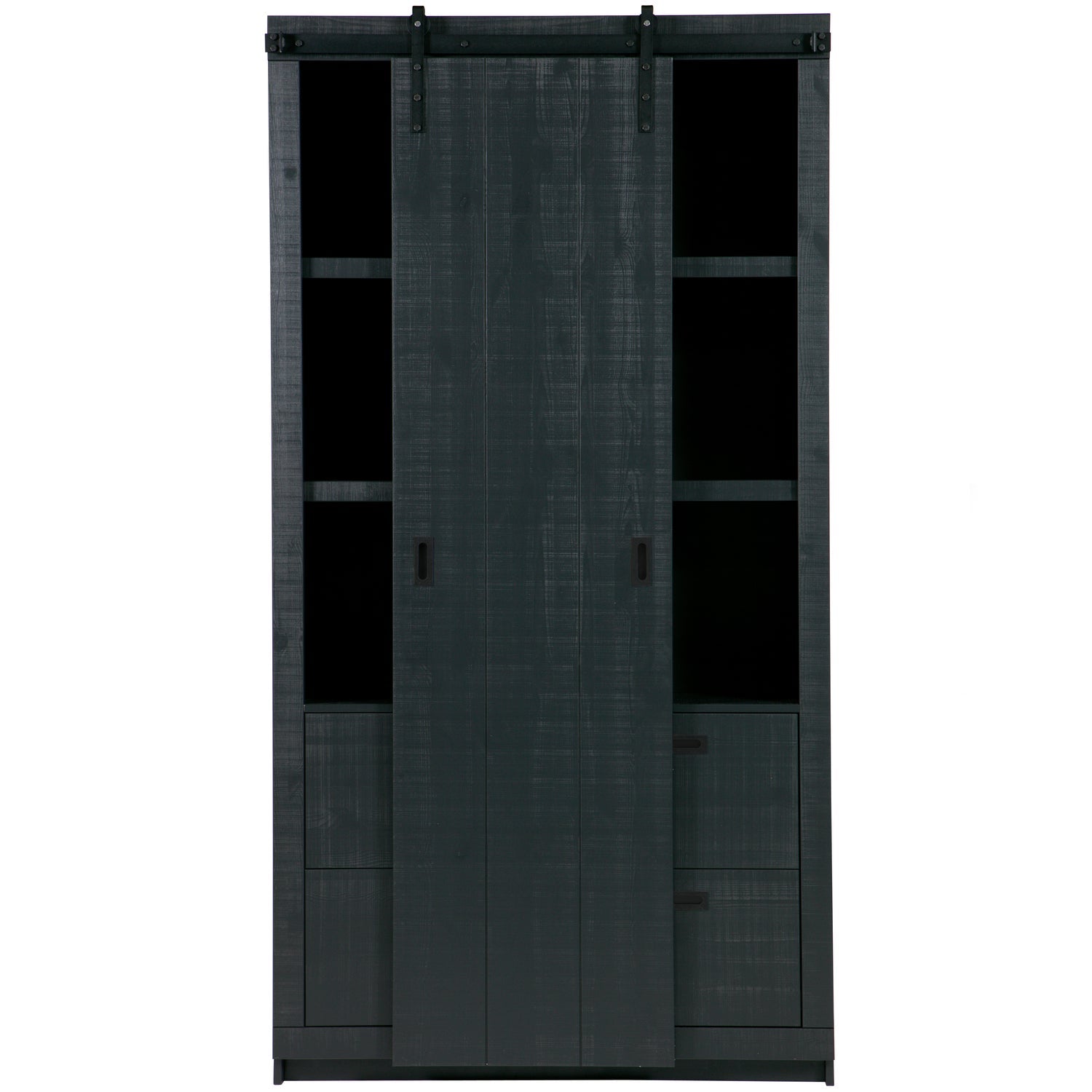 SLIDE BARN Black Sliding Wardrobe