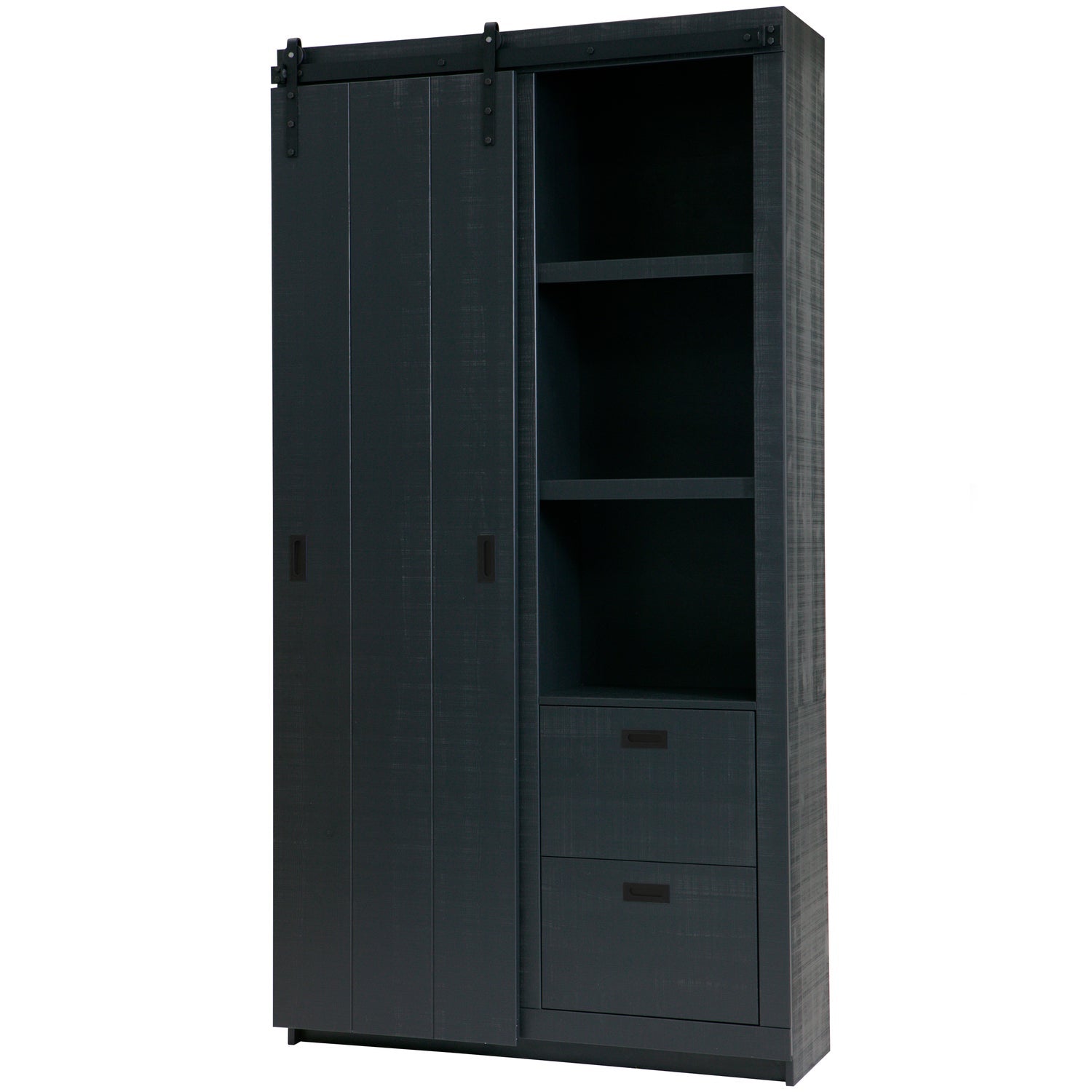 SLIDE BARN Black Sliding Wardrobe