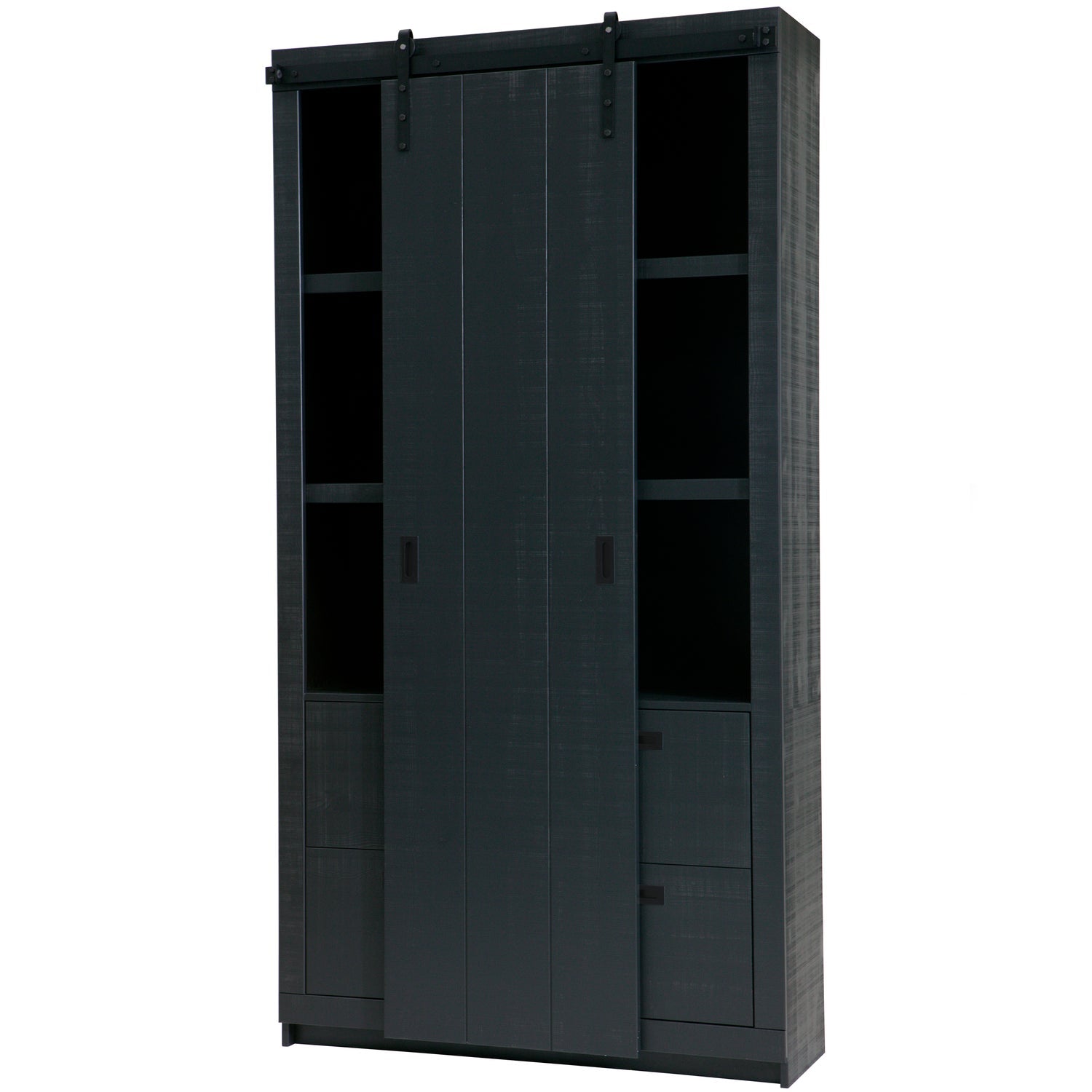 SLIDE BARN Black Sliding Wardrobe