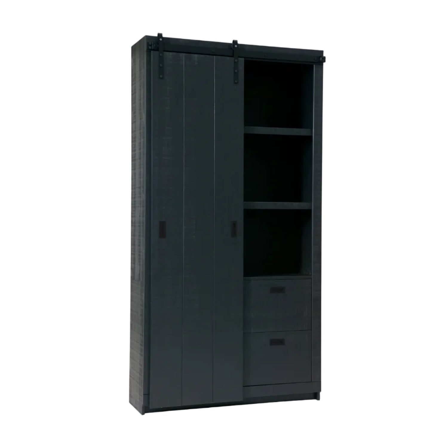 SLIDE BARN Black Sliding Wardrobe
