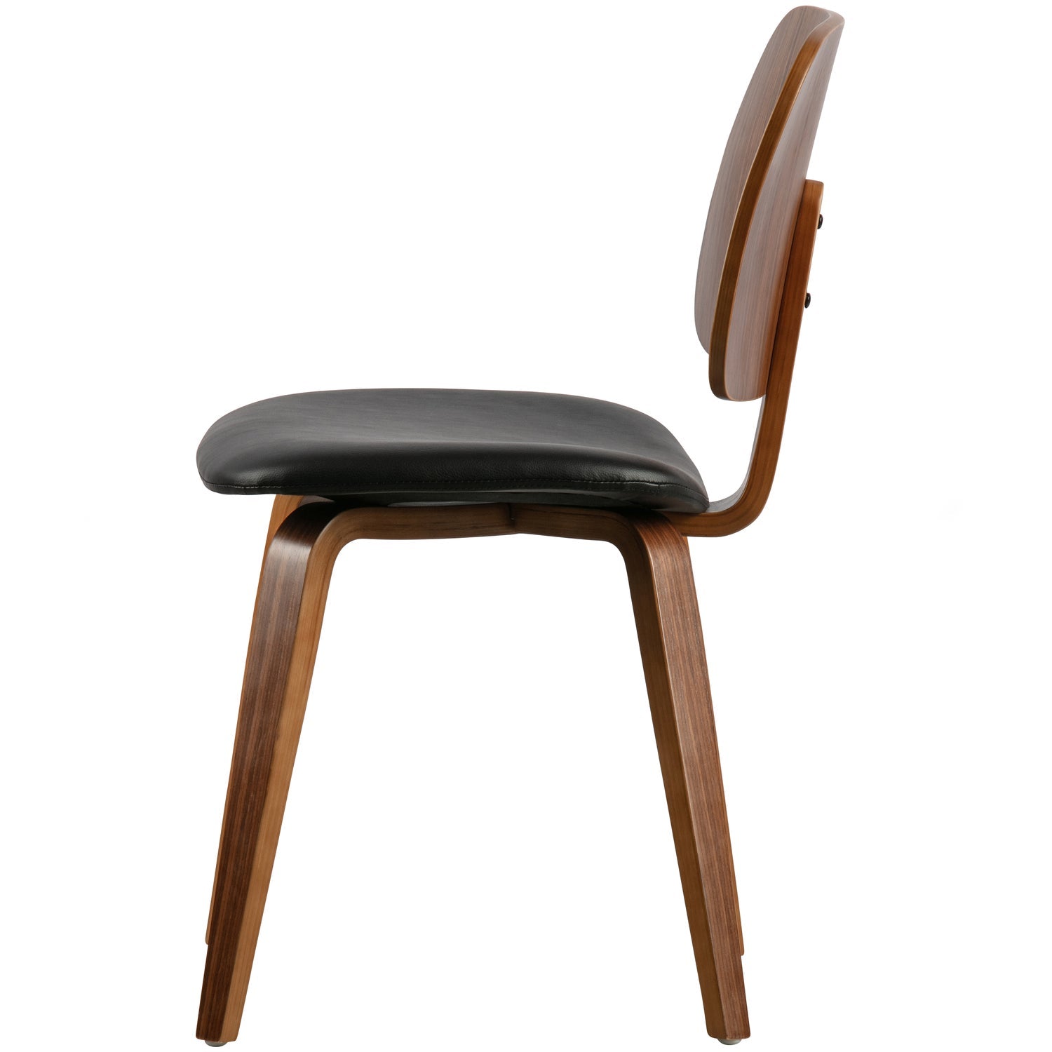 CLASSIC Chair walnut veneer with black eco-leather
