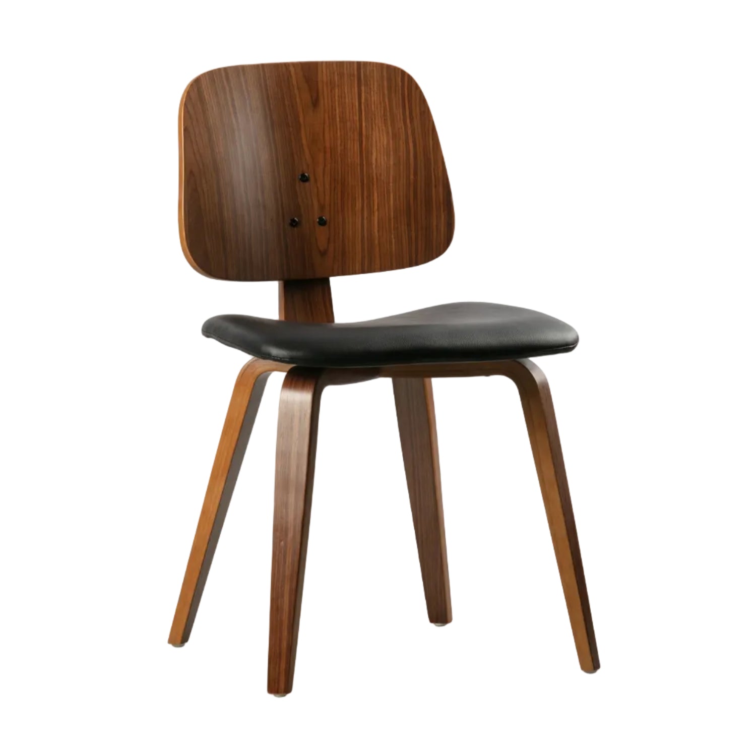 CLASSIC Chair walnut veneer with black eco-leather