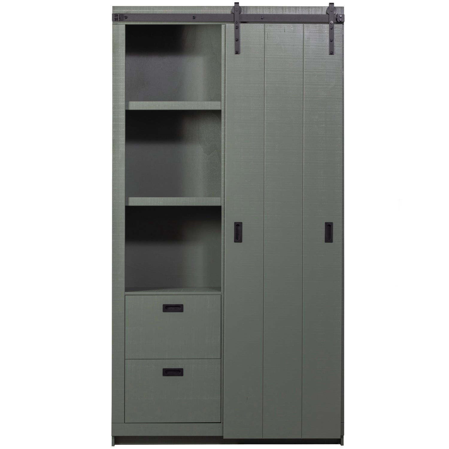 SLIDE BARN Sliding Wardrobe Gray-Green