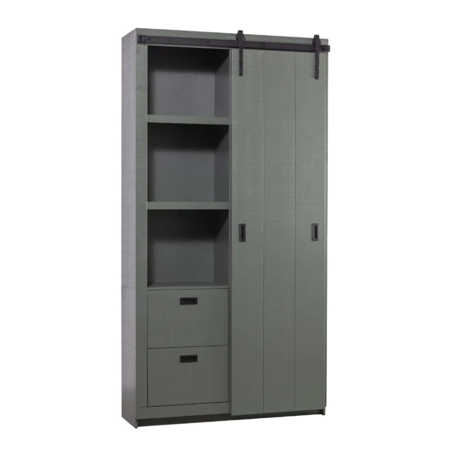 SLIDE BARN Sliding Wardrobe Gray-Green