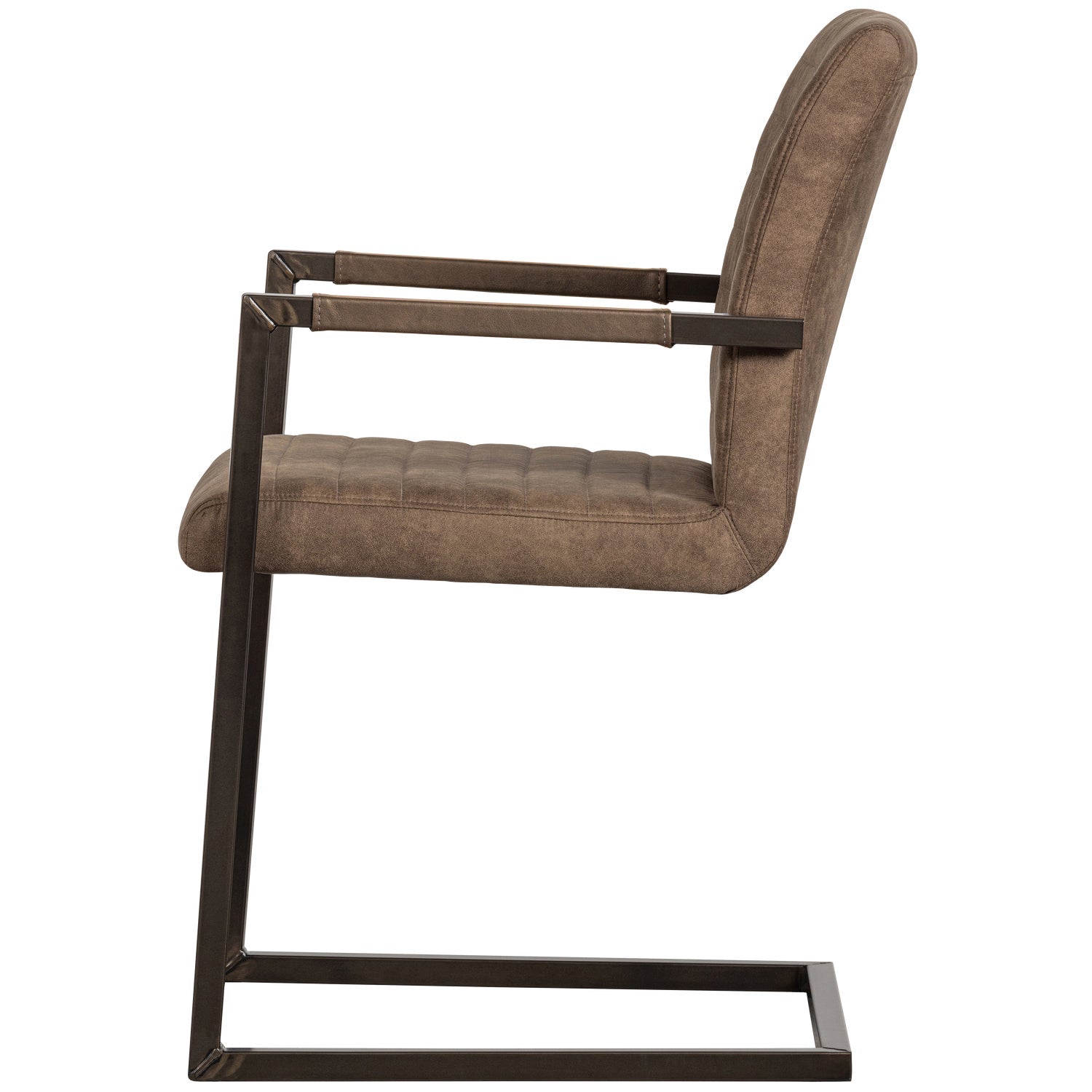 Brown Eco -Leder -Bass -Stuhl