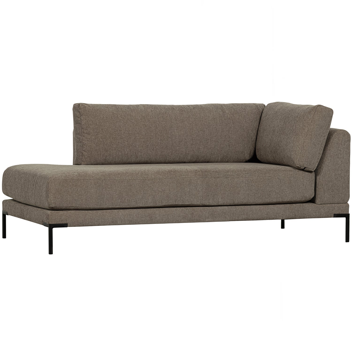 Right-facing chaise longue COUPLE taupe