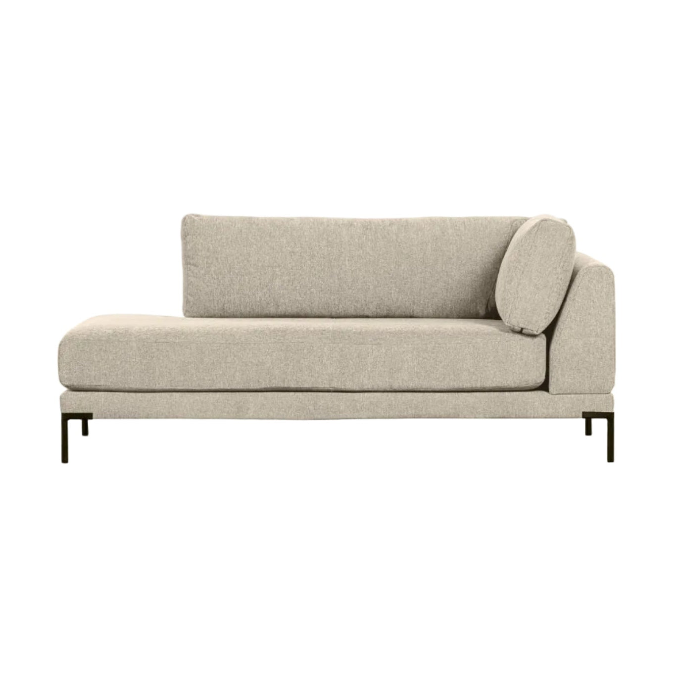 Right-facing chaise longue COUPLE sand