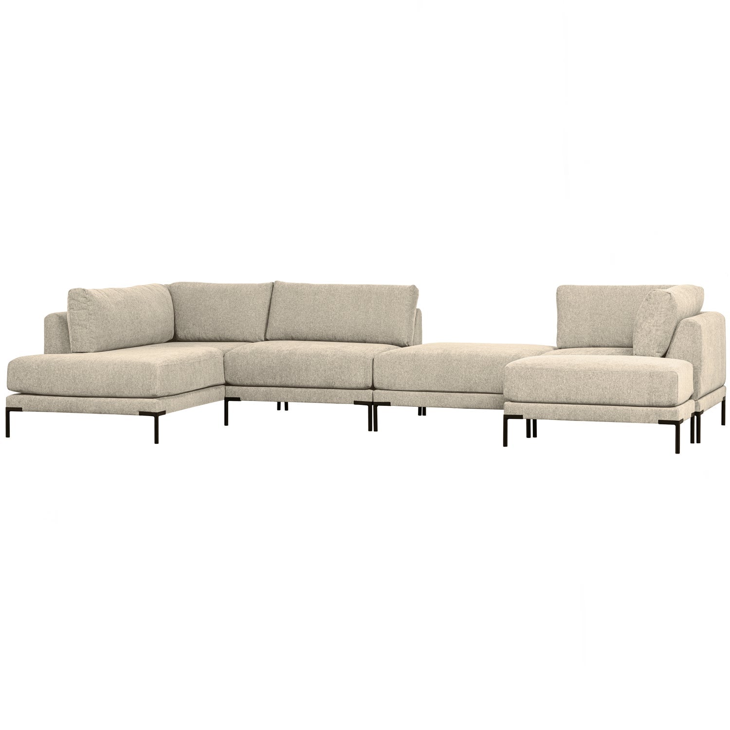 Right-facing chaise longue COUPLE sand