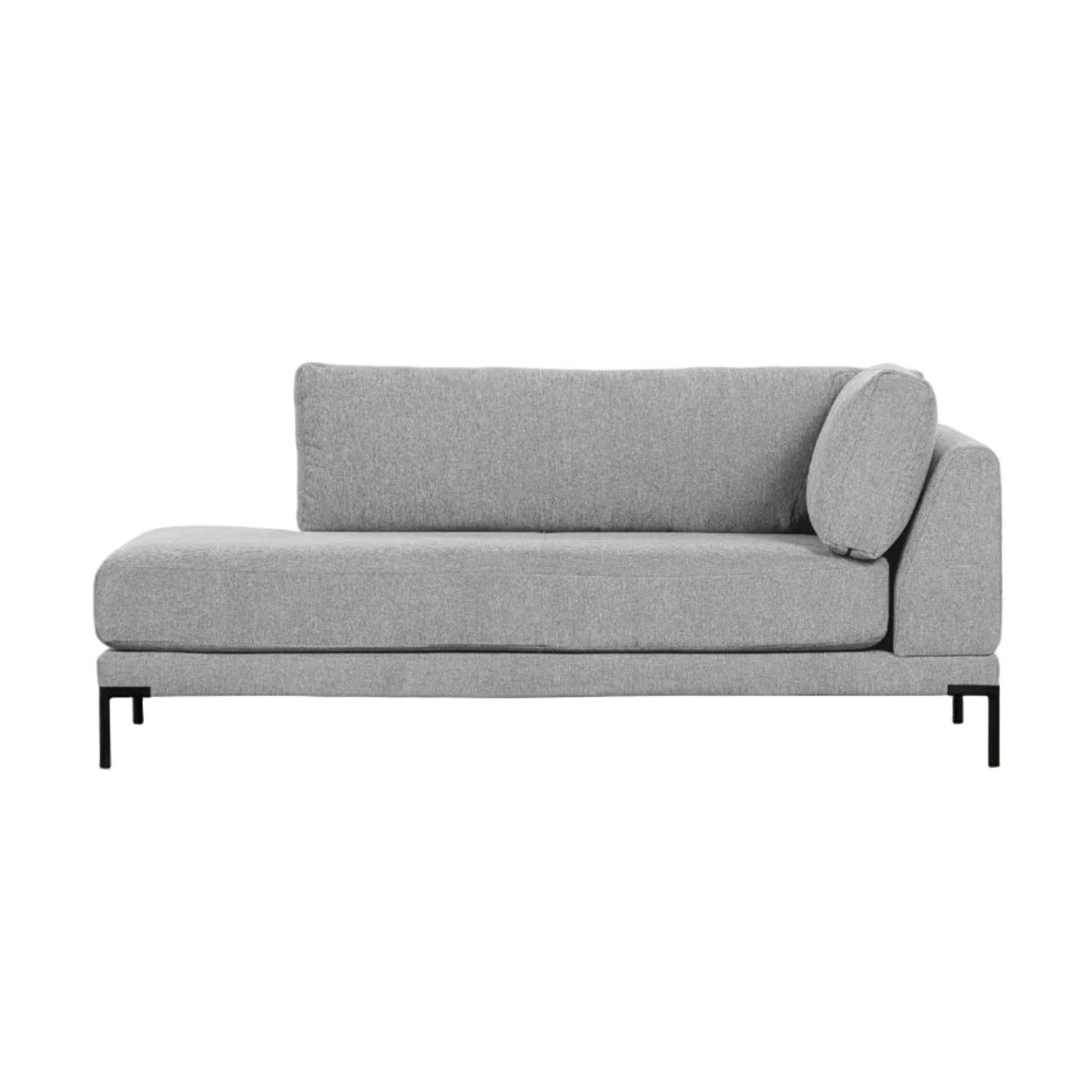 Right-facing chaise longue COUPLE light gray
