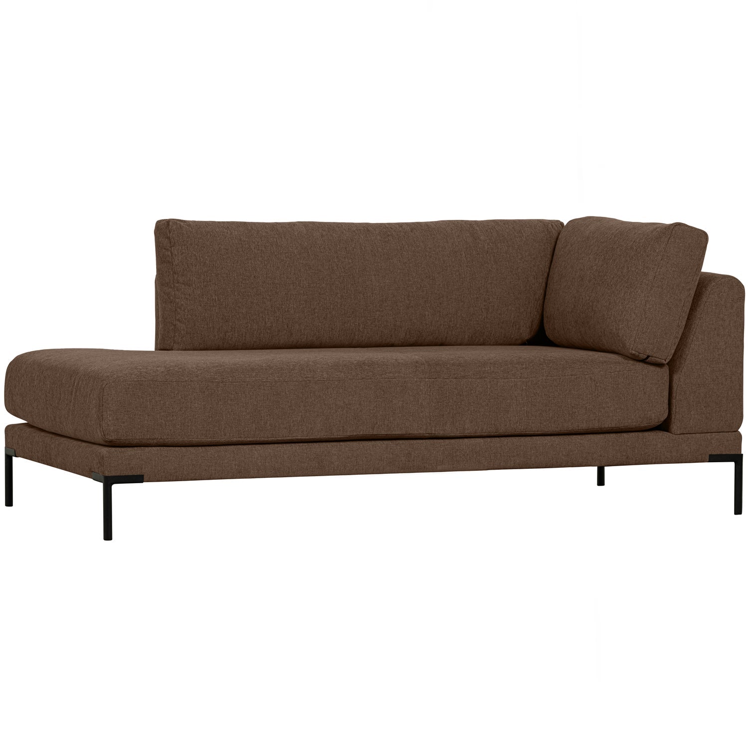 Right-facing chaise longue COUPLE chocolate