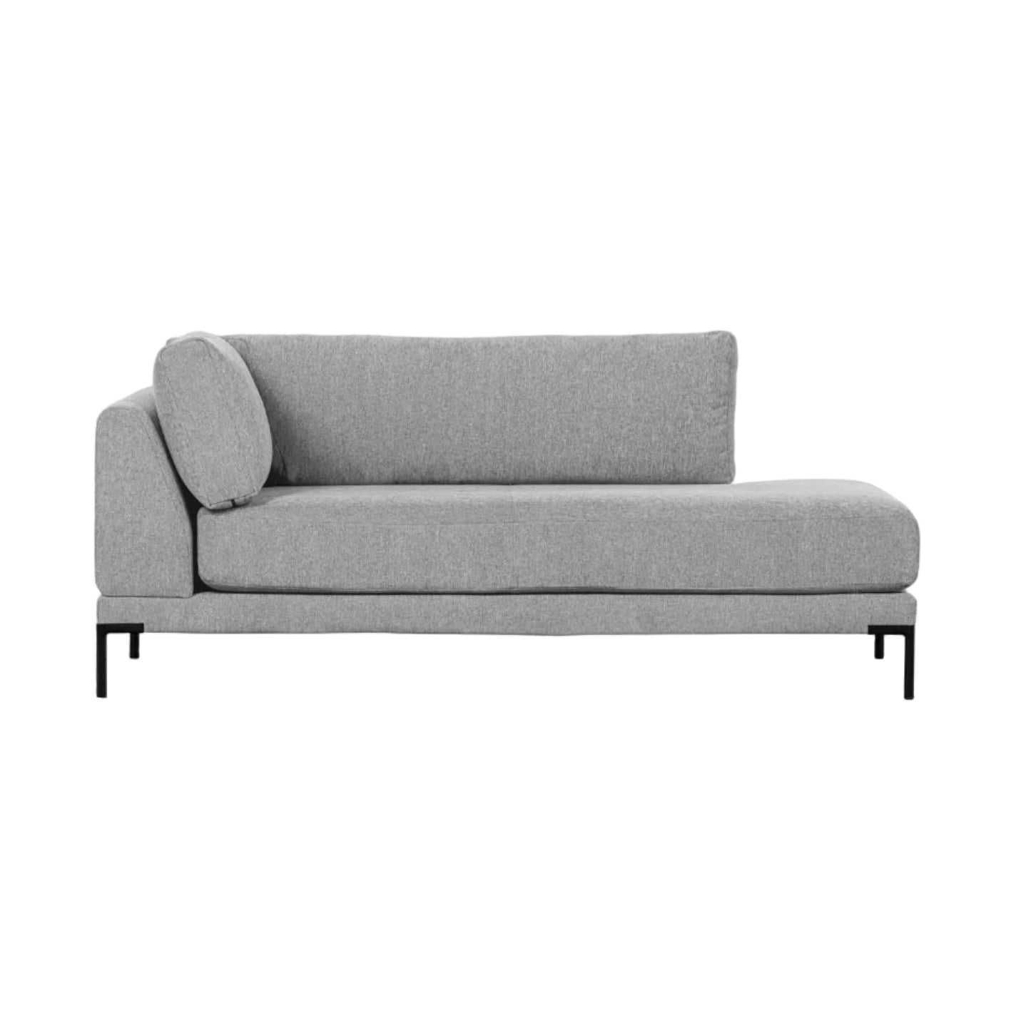 Left-facing chaise longue COUPLE light gray