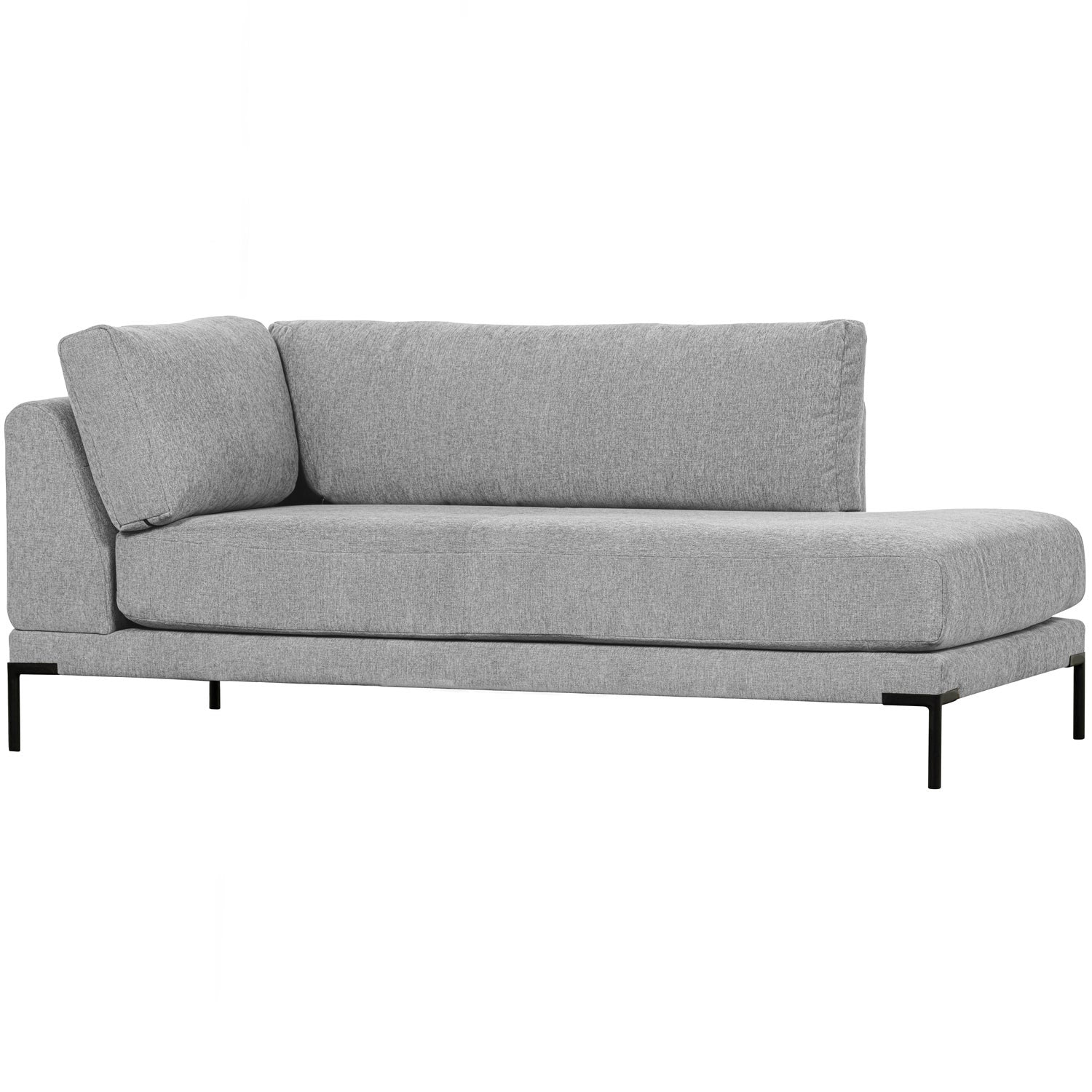 Left-facing chaise longue COUPLE light gray
