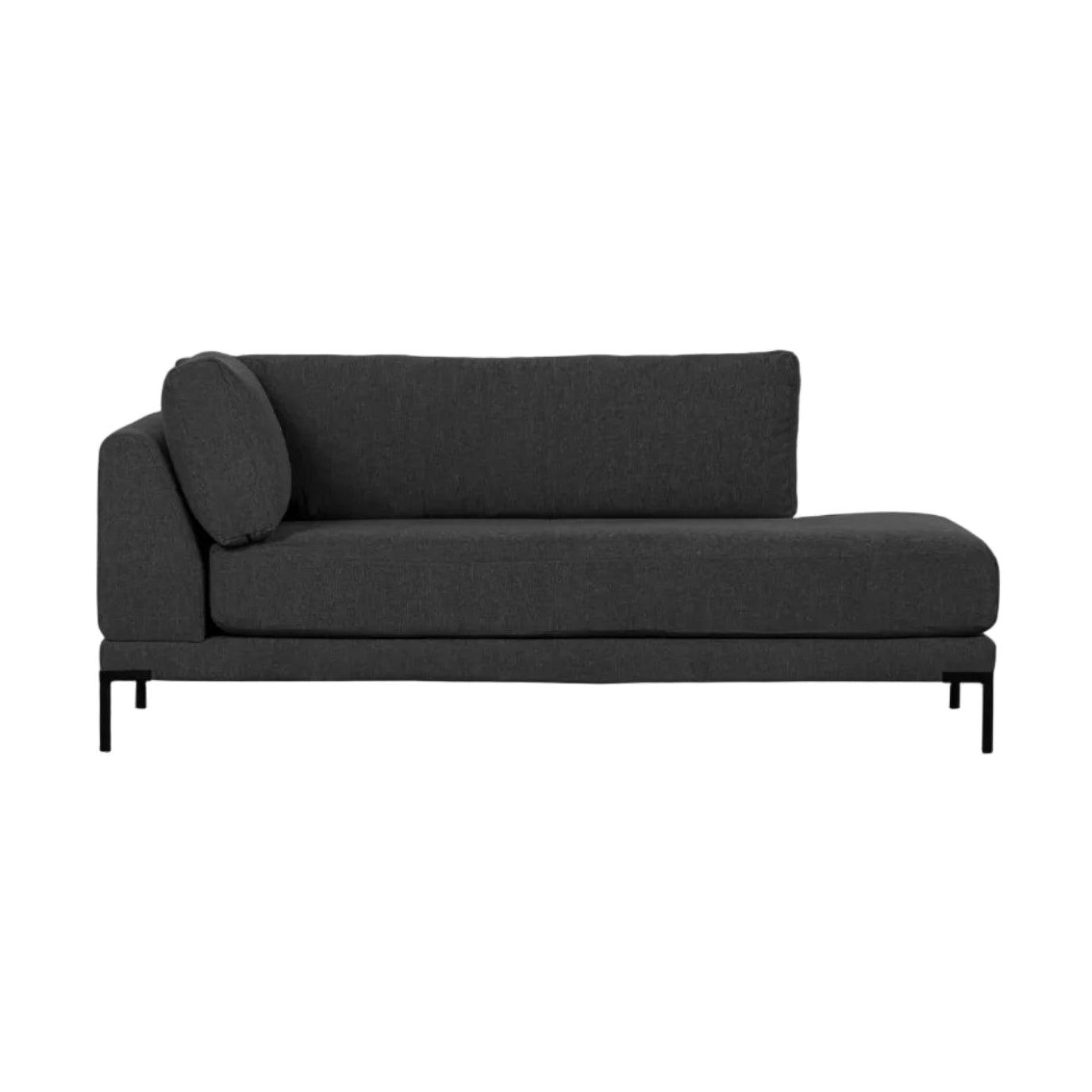 Left-facing chaise longue COUPLE in anthracite