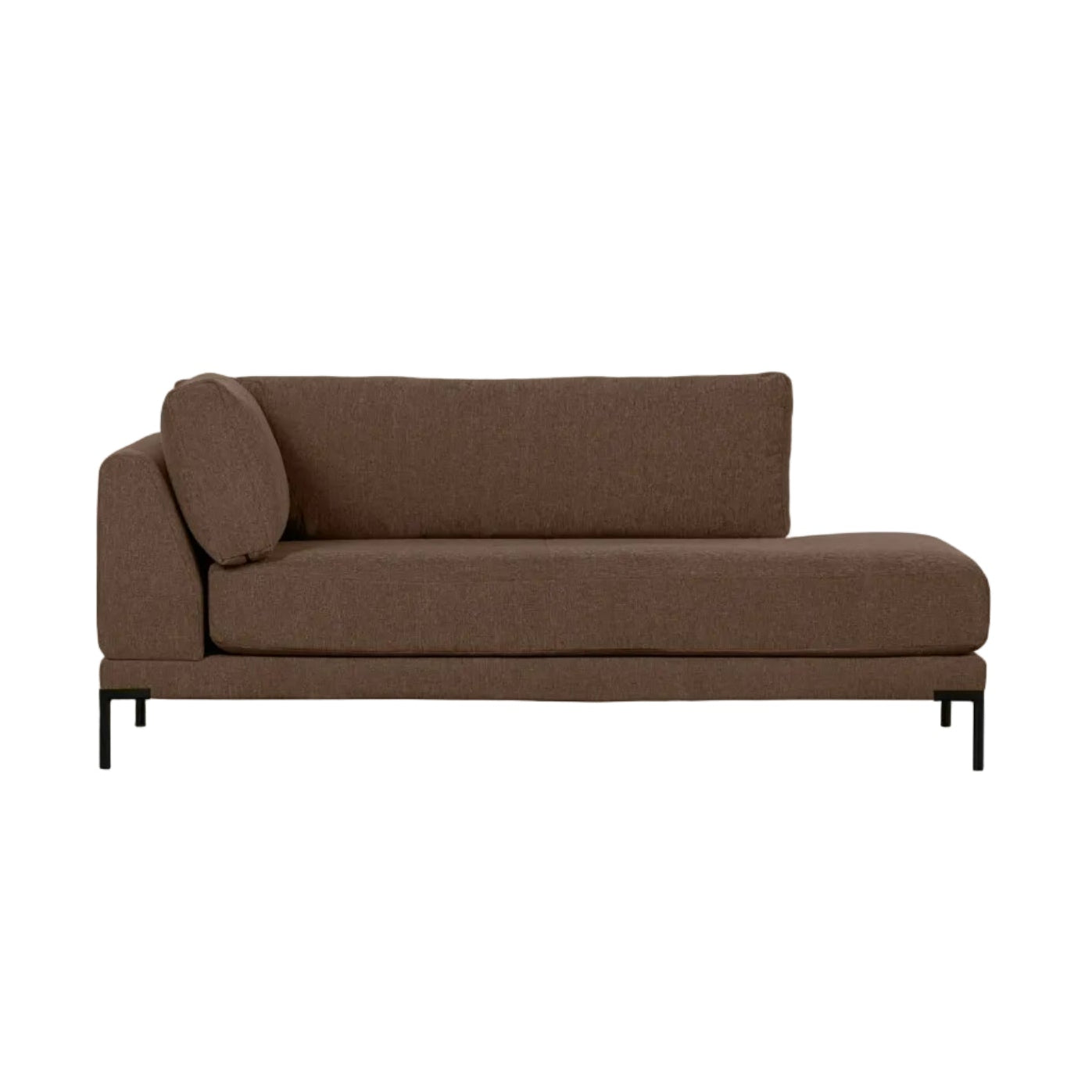 Left-facing chaise longue COUPLE chocolate