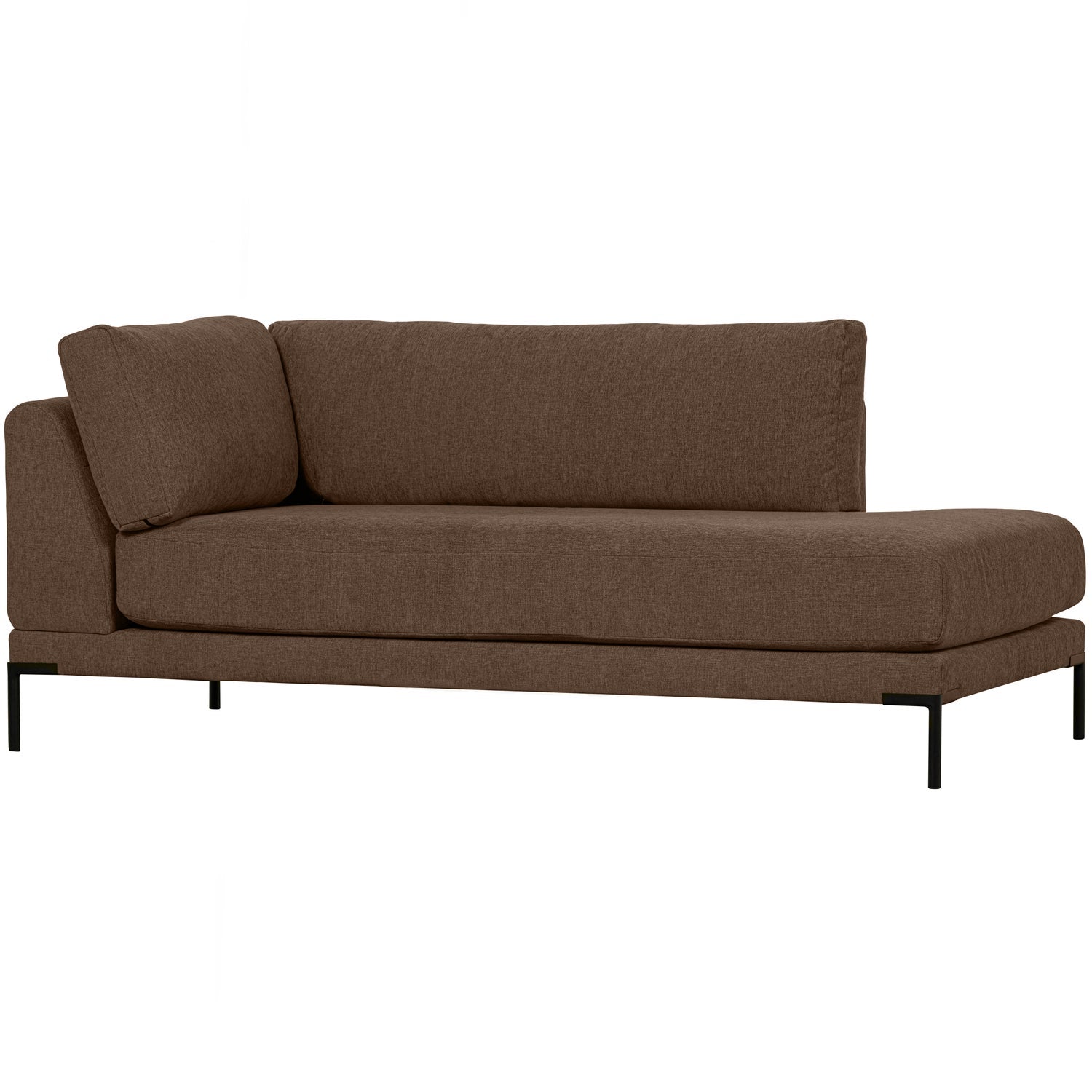 Left-facing chaise longue COUPLE chocolate
