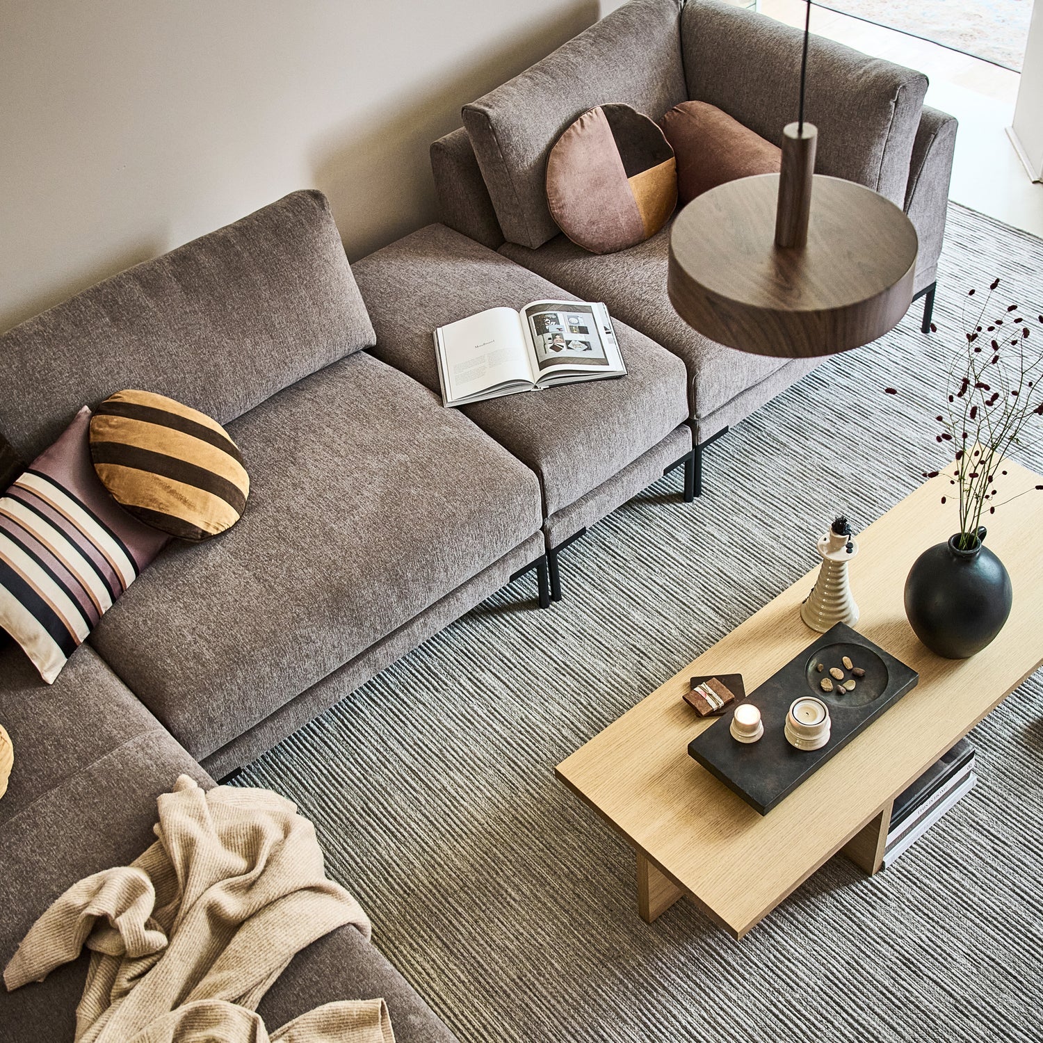 Sofa COUPLE - Eckmodul taupe